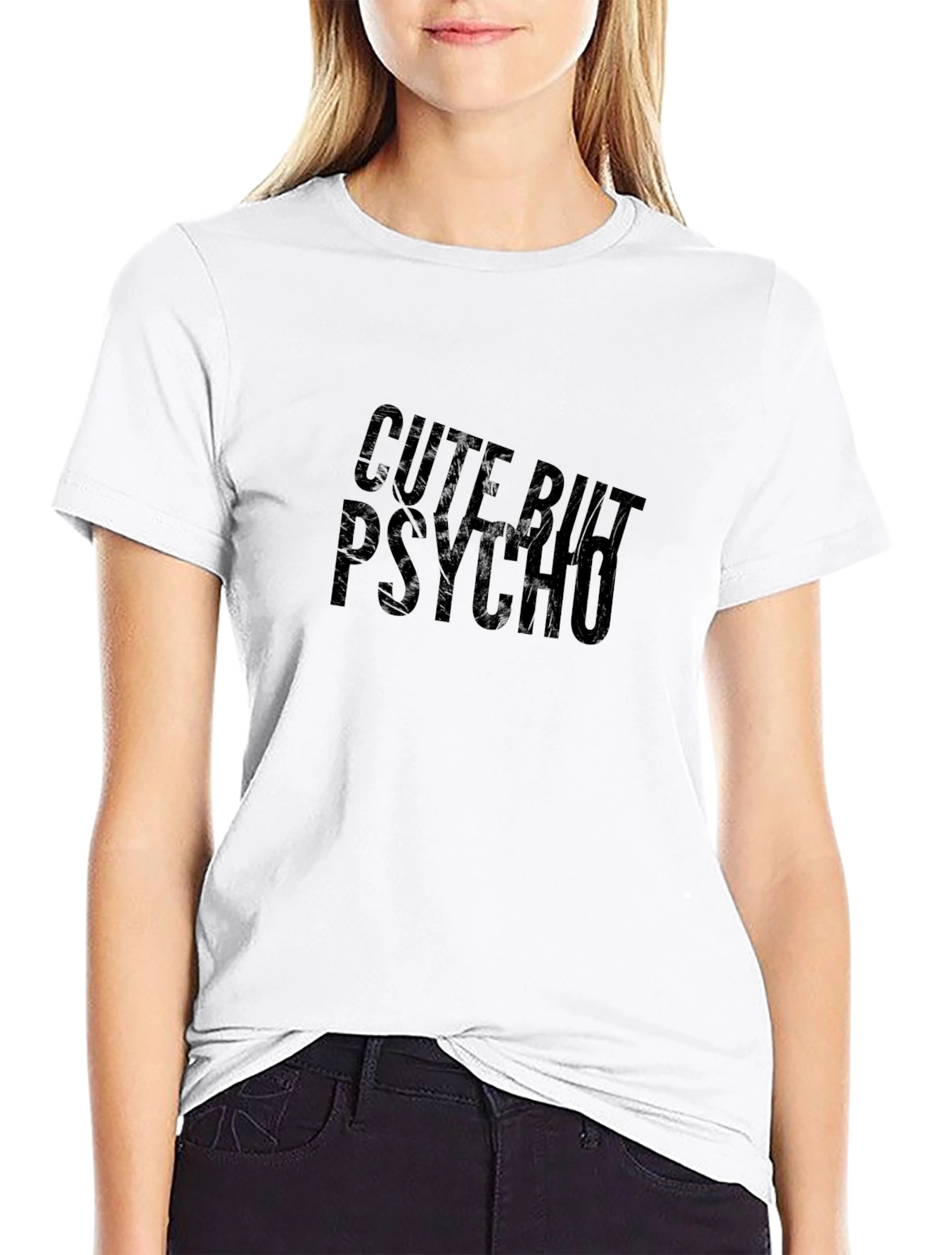 Cute But Psycho Black Graphic Tee
