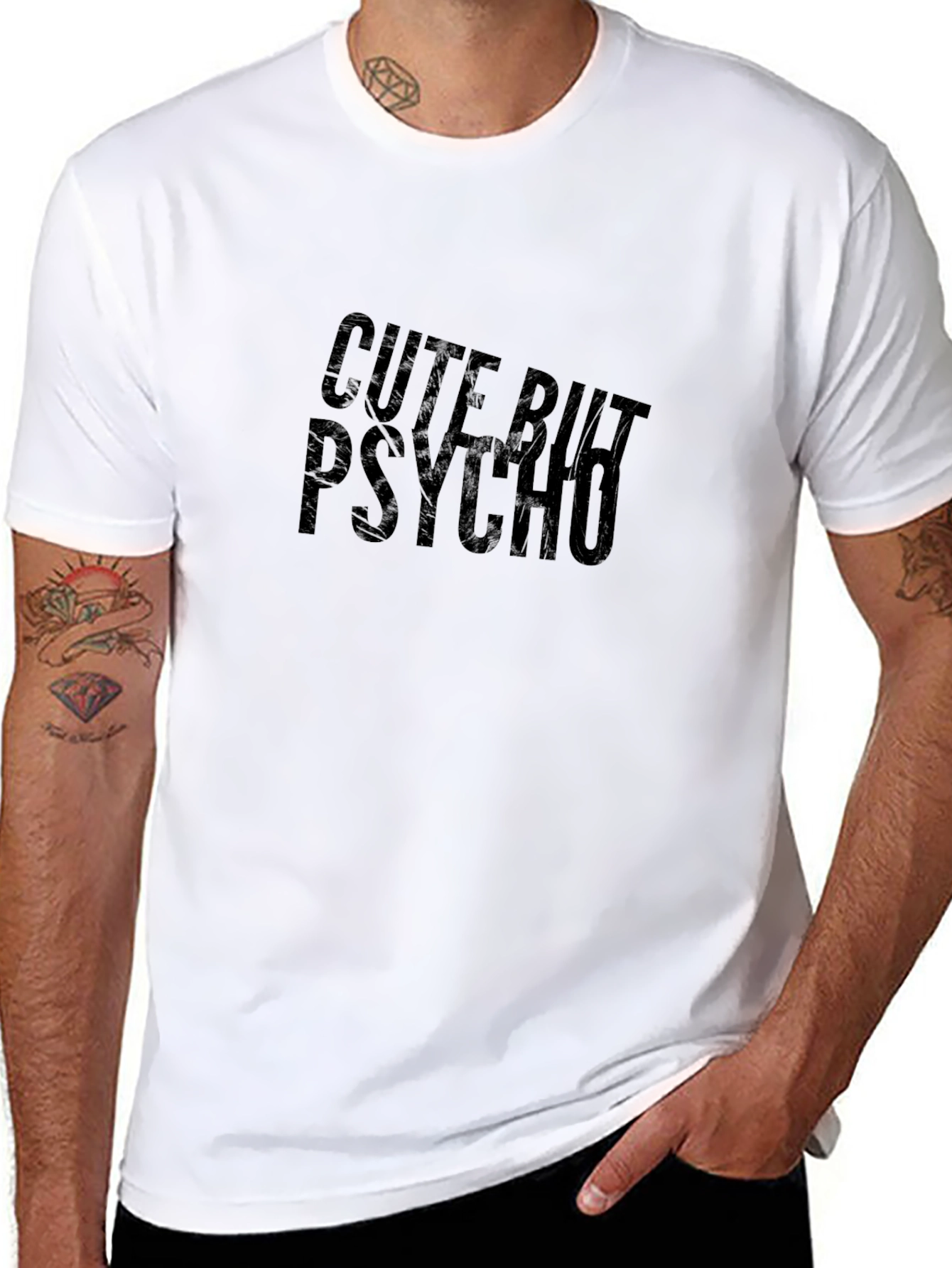 Cute But Psycho Black Graphic Tee