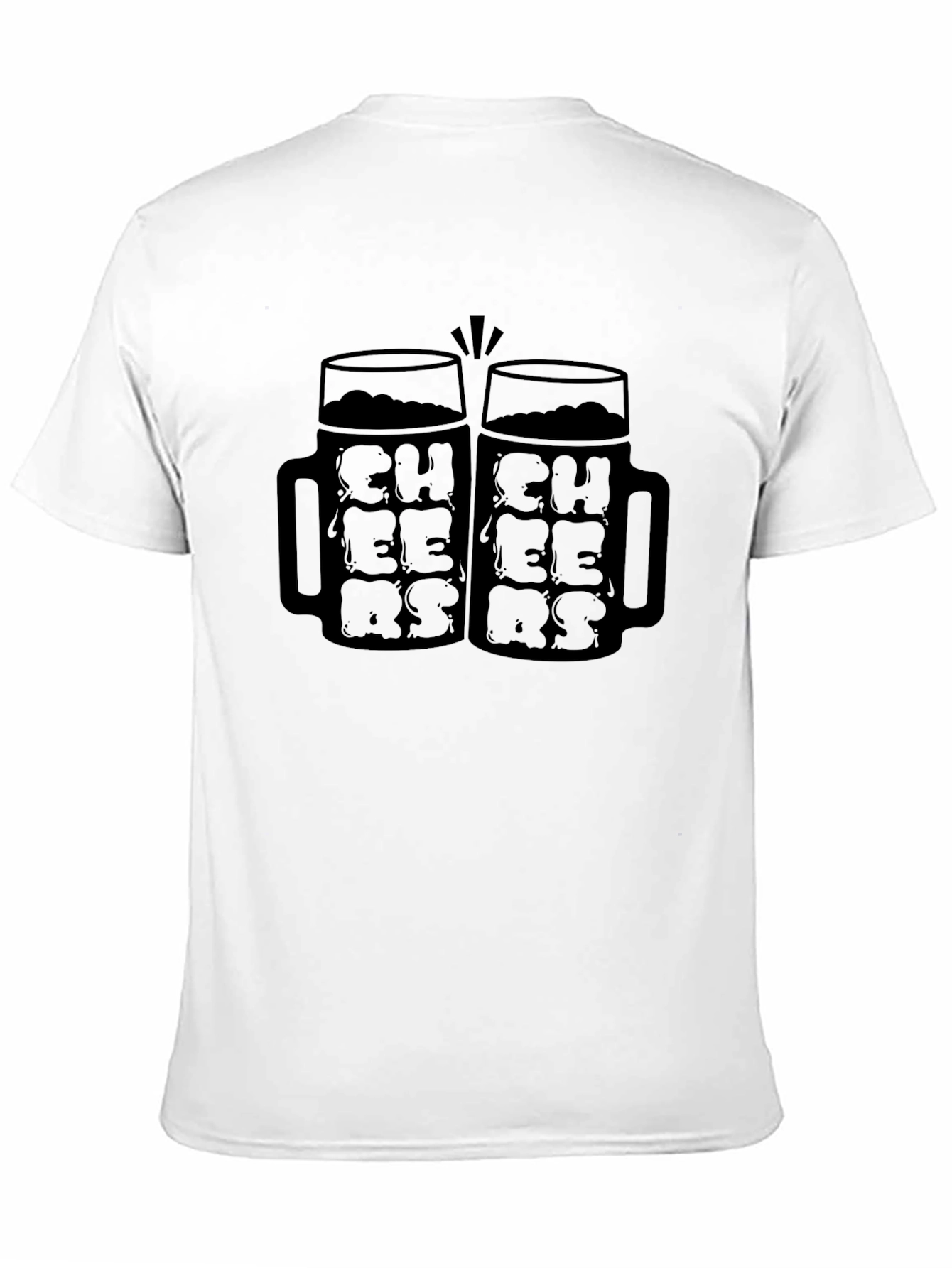 Cheers Beer Mug Graphic Tee - Black