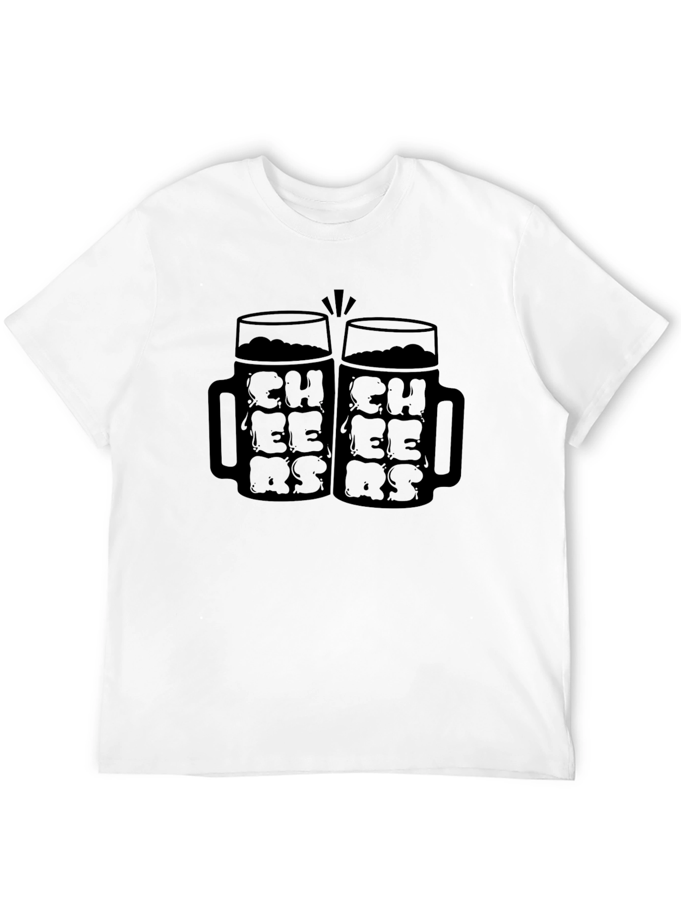 Cheers Beer Mug Graphic Tee - Black