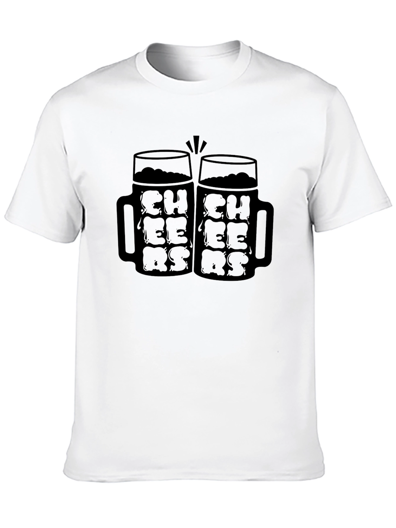 Cheers Beer Mug Graphic Tee - Black