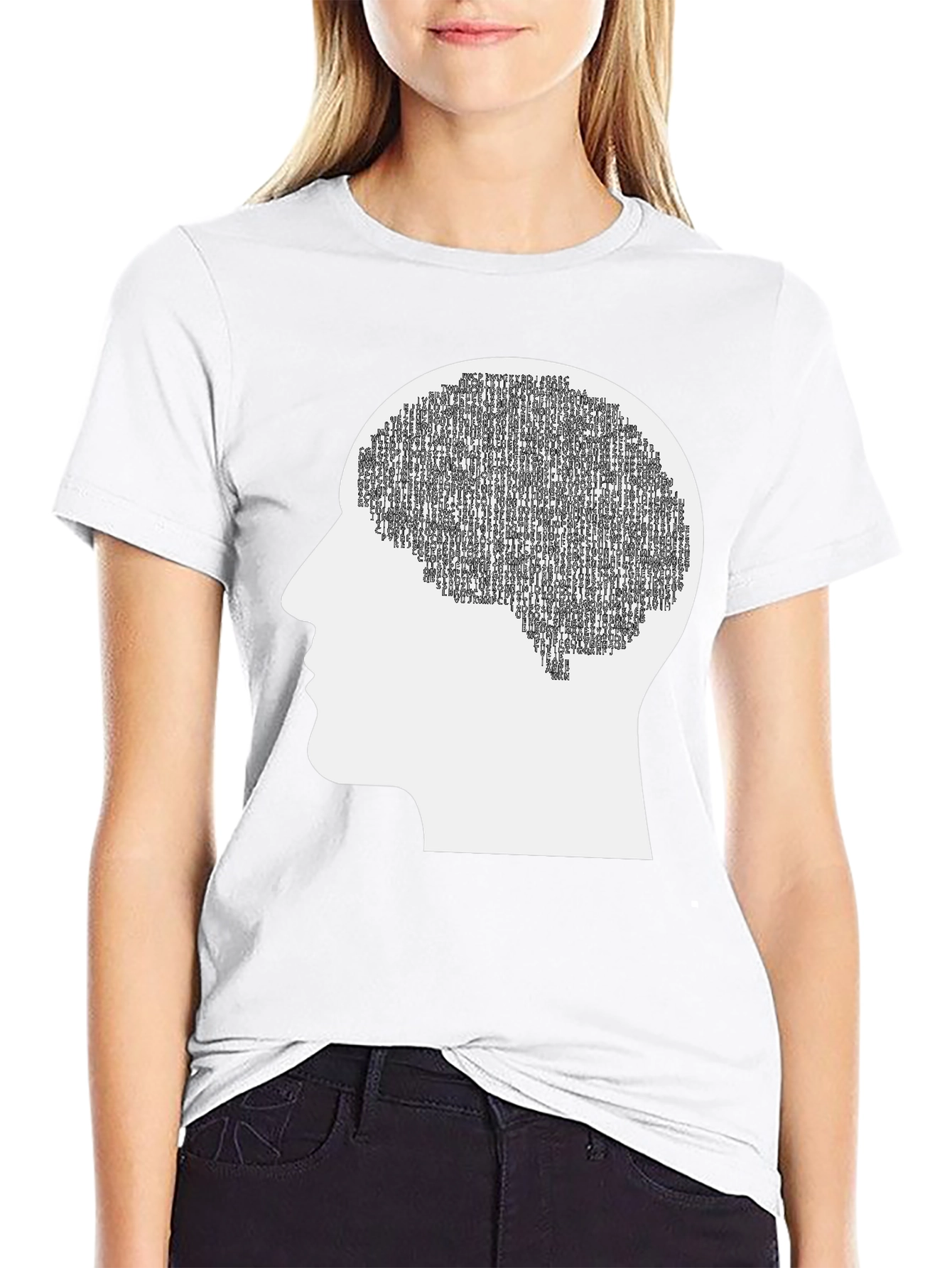 Brain Silhouette Graphic Tee - Cognitive Thinking Apparel