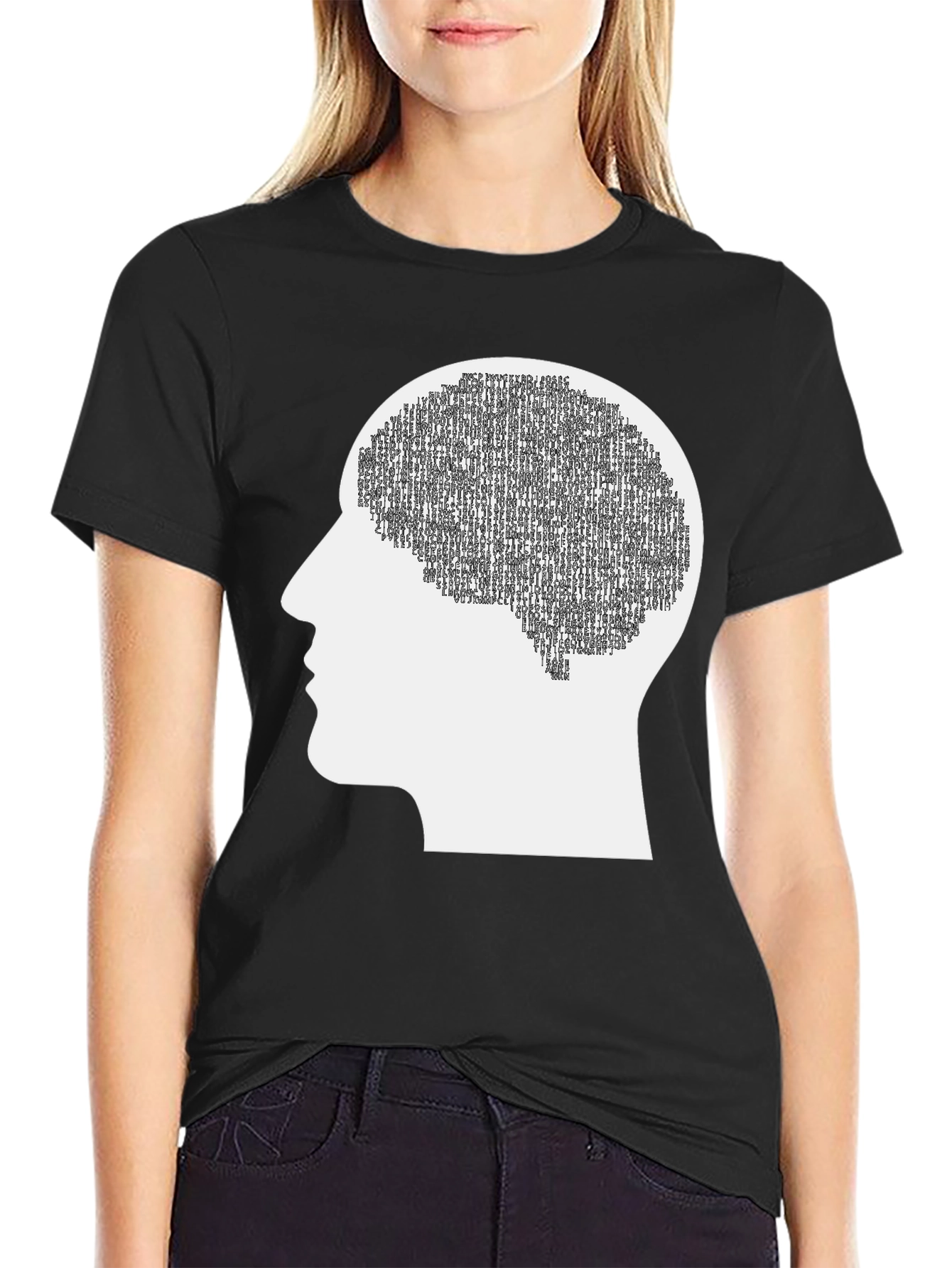 Brain Silhouette Graphic Tee - Cognitive Thinking Apparel