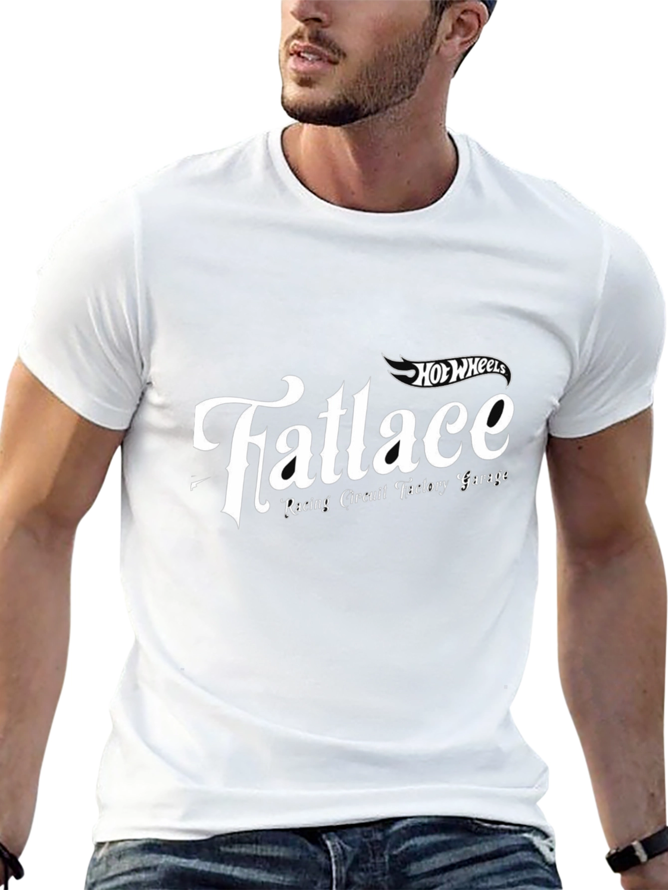 Fatlace Racing Circuit Garage Hot Wheels Black T-Shirt