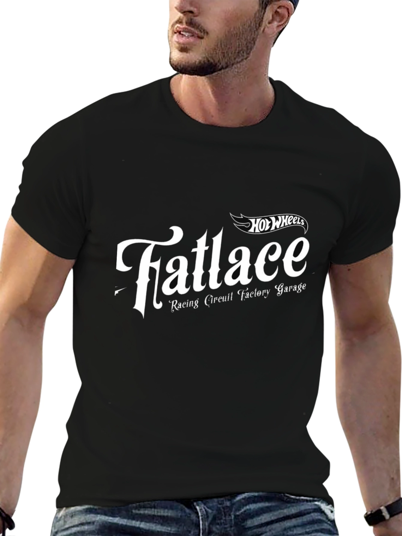 Fatlace Racing Circuit Garage Hot Wheels Black T-Shirt