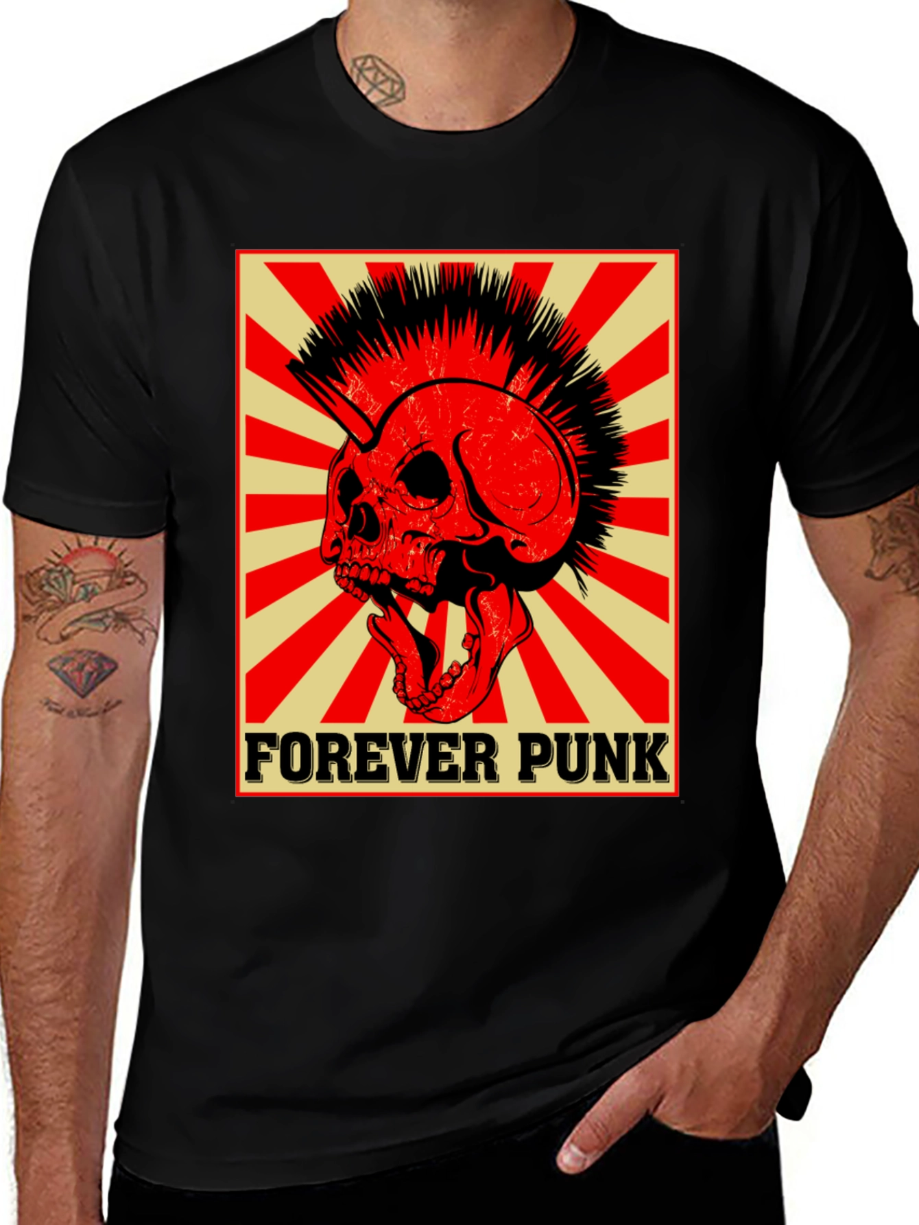 Forever Punk Skull Graphic Tee