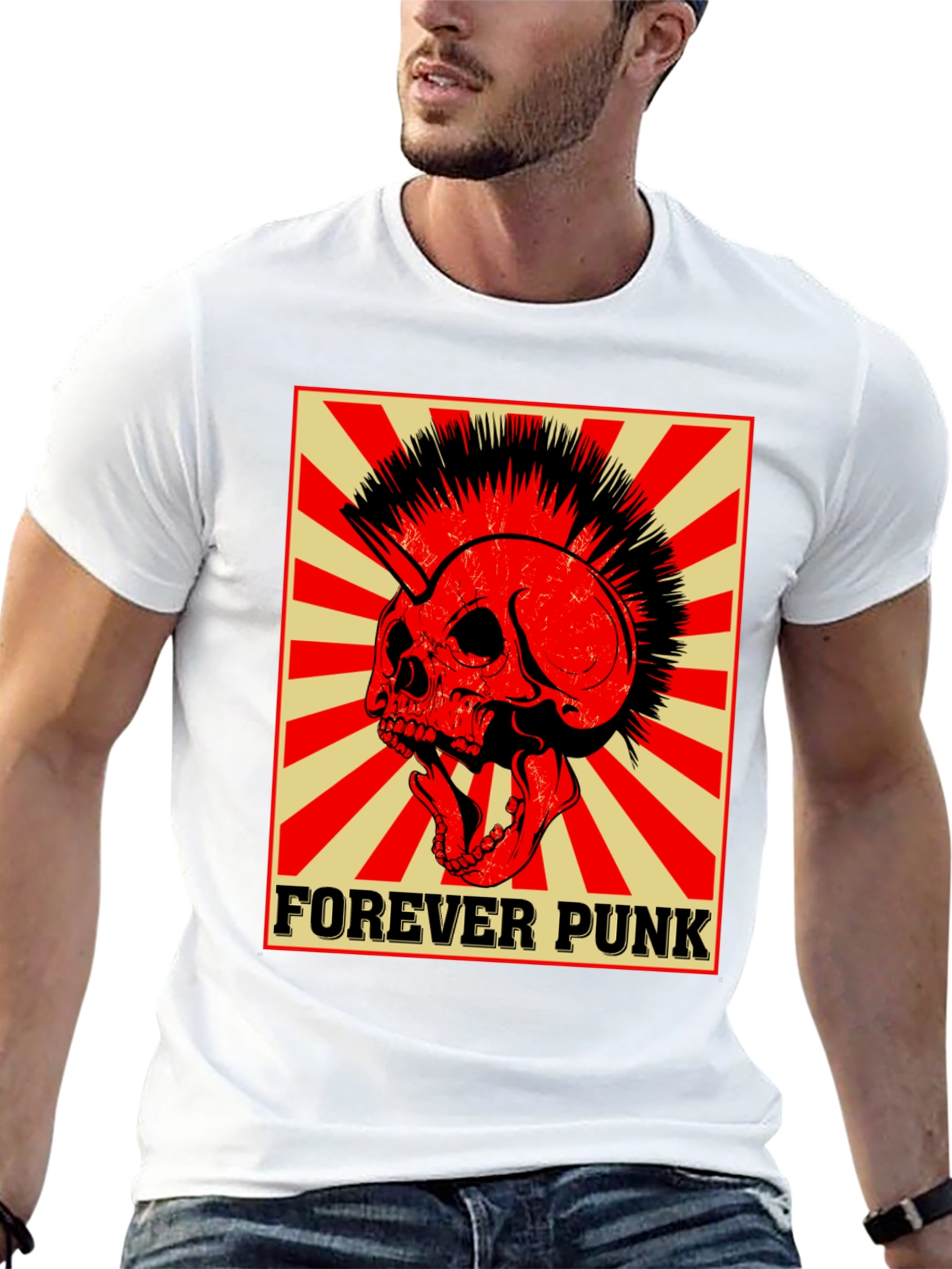 Forever Punk Skull Graphic Tee