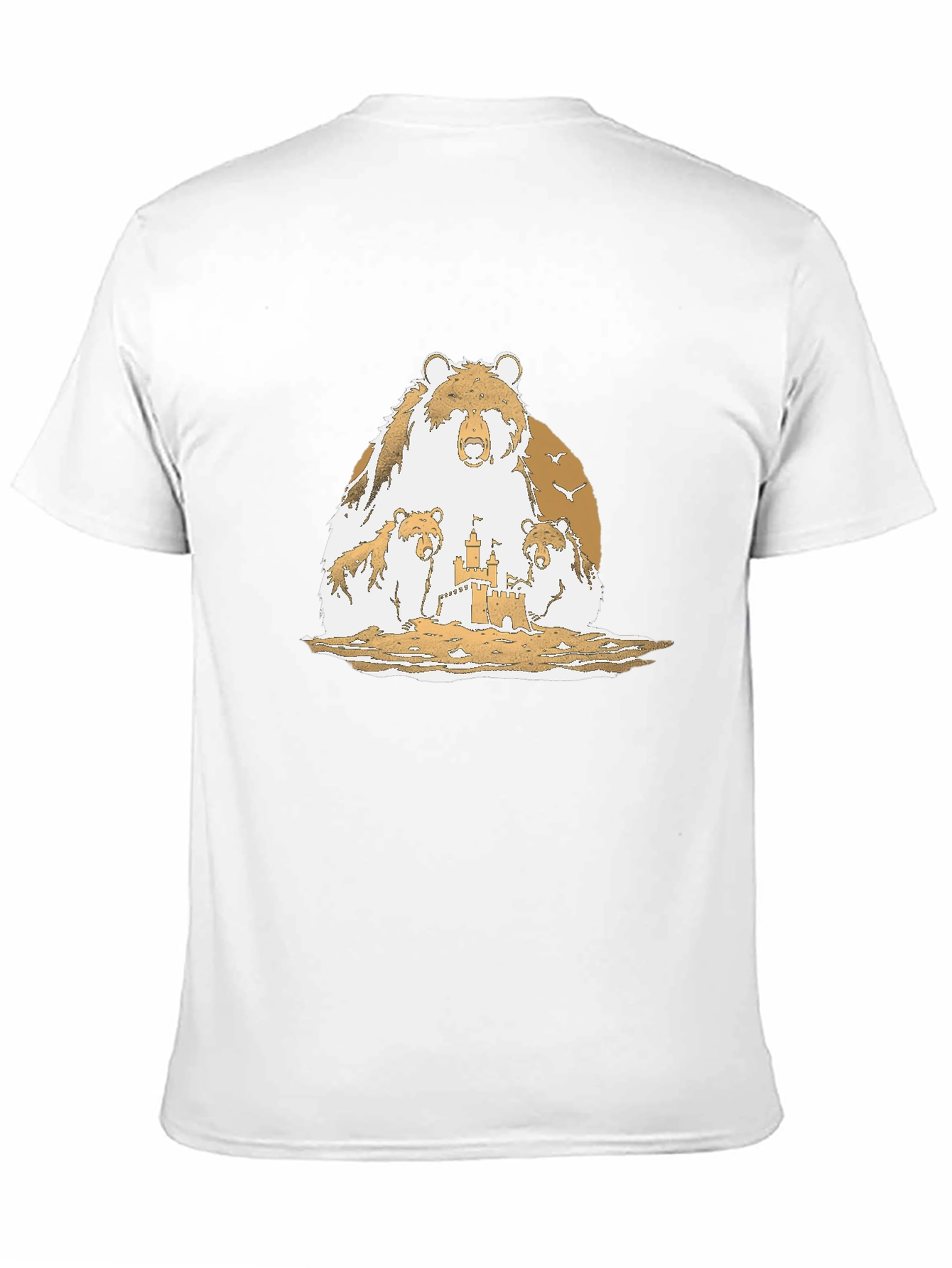 Bear Family Sandcastle Black T-Shirt