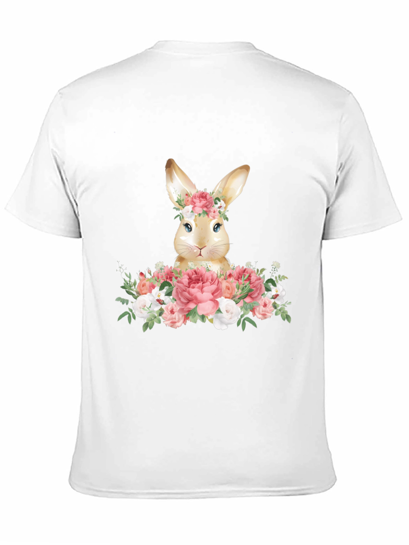 Floral Bunny Graphic Tee - Easter Spring T-Shirt