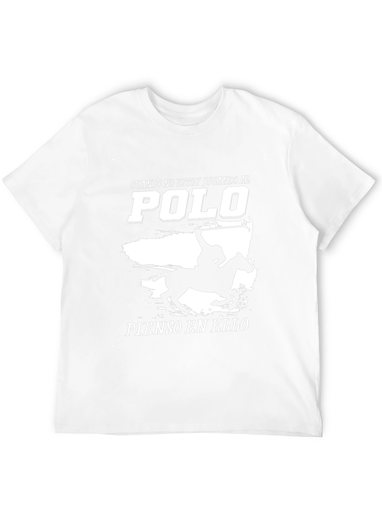 Polo Player Graphic Tee - Black Cotton T-Shirt