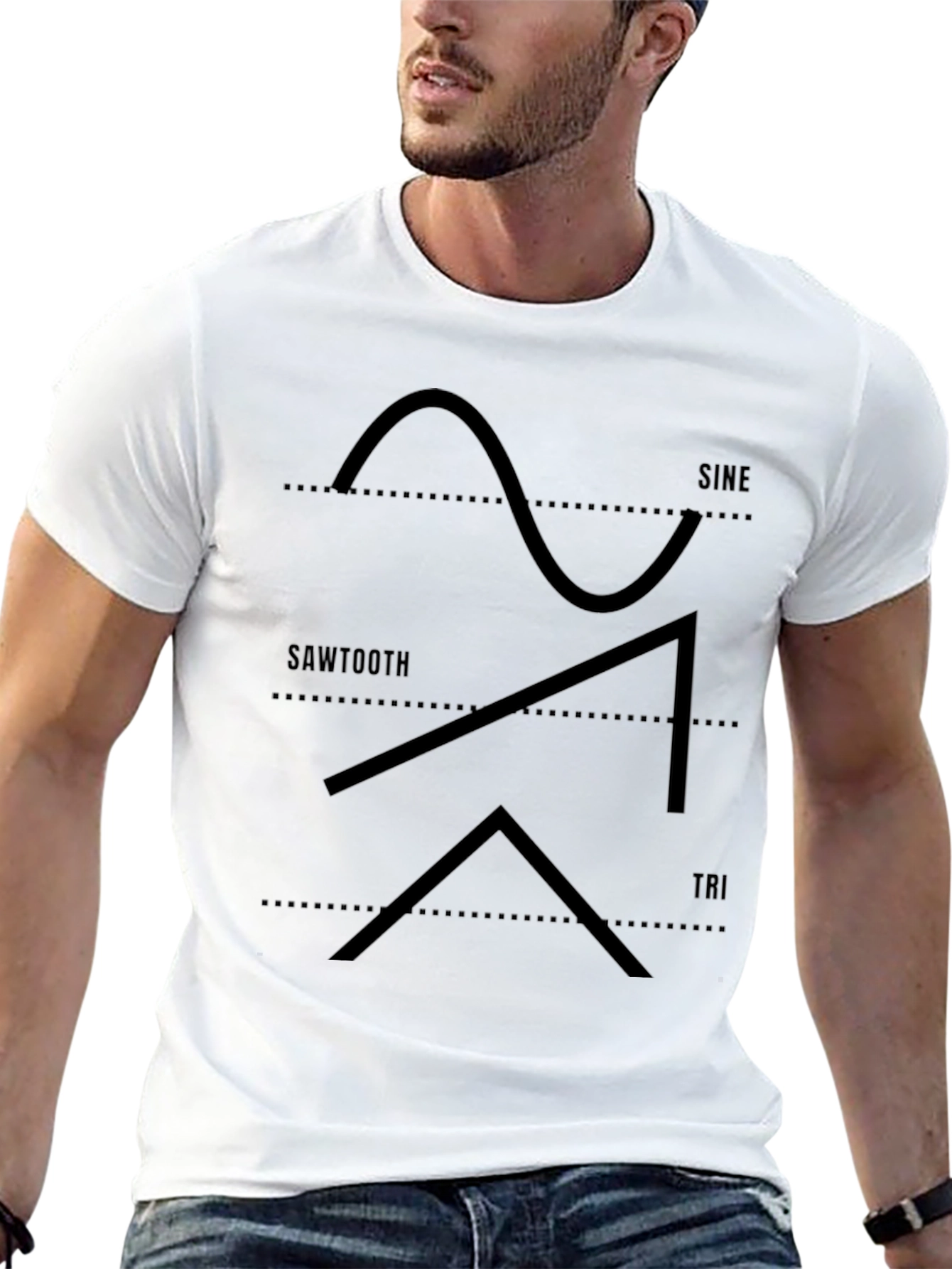 Sine Sawtooth Triangle Waveform T-Shirt - Graphic Tee