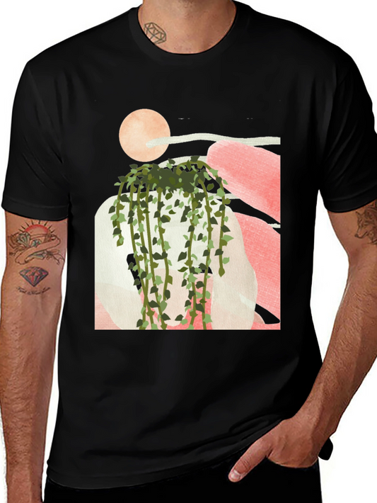 Modern Abstract Plant Graphic Tee