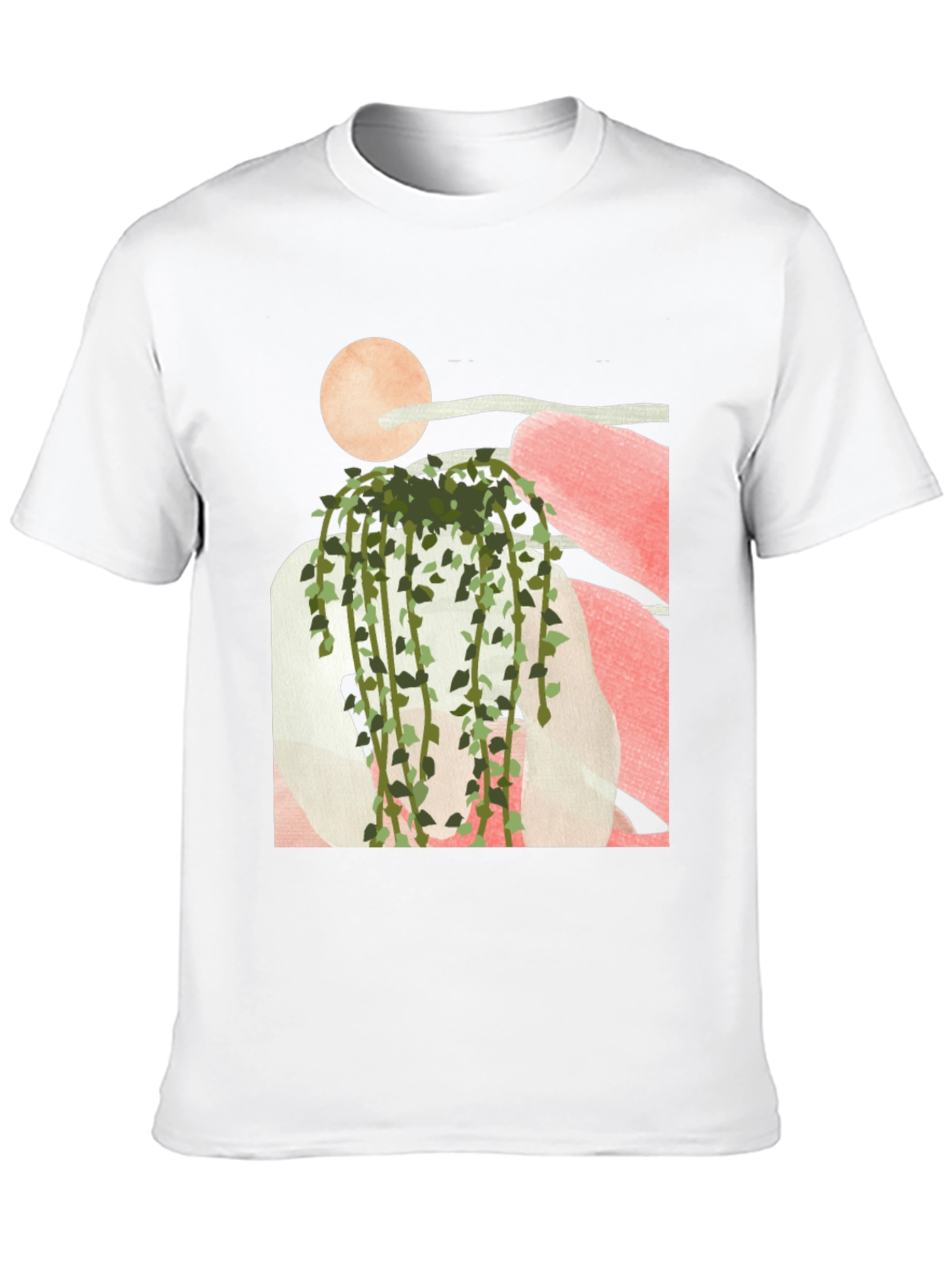 Modern Abstract Plant Graphic Tee