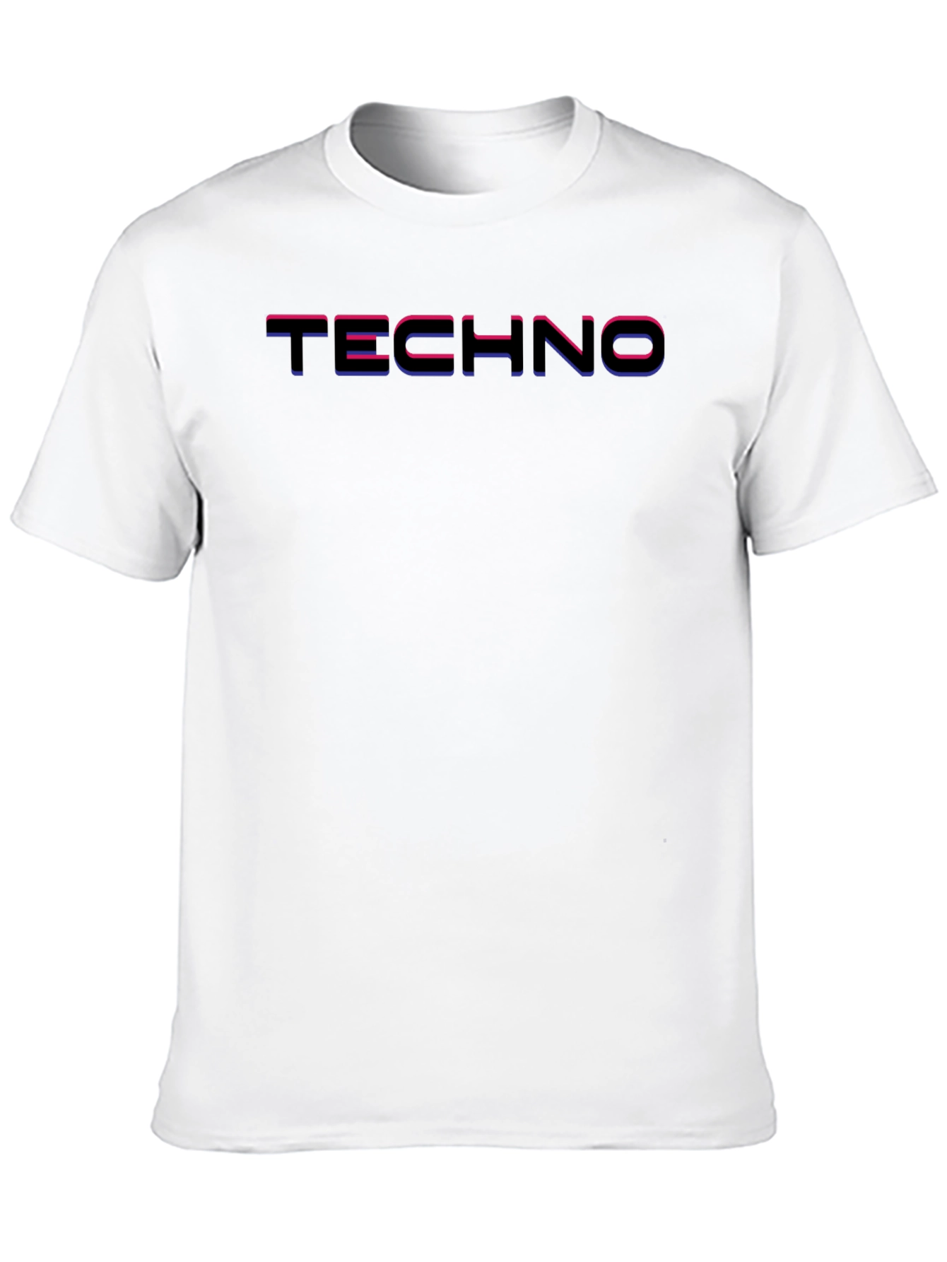 Techno Graphic T-Shirt - Black Crew Neck Tee