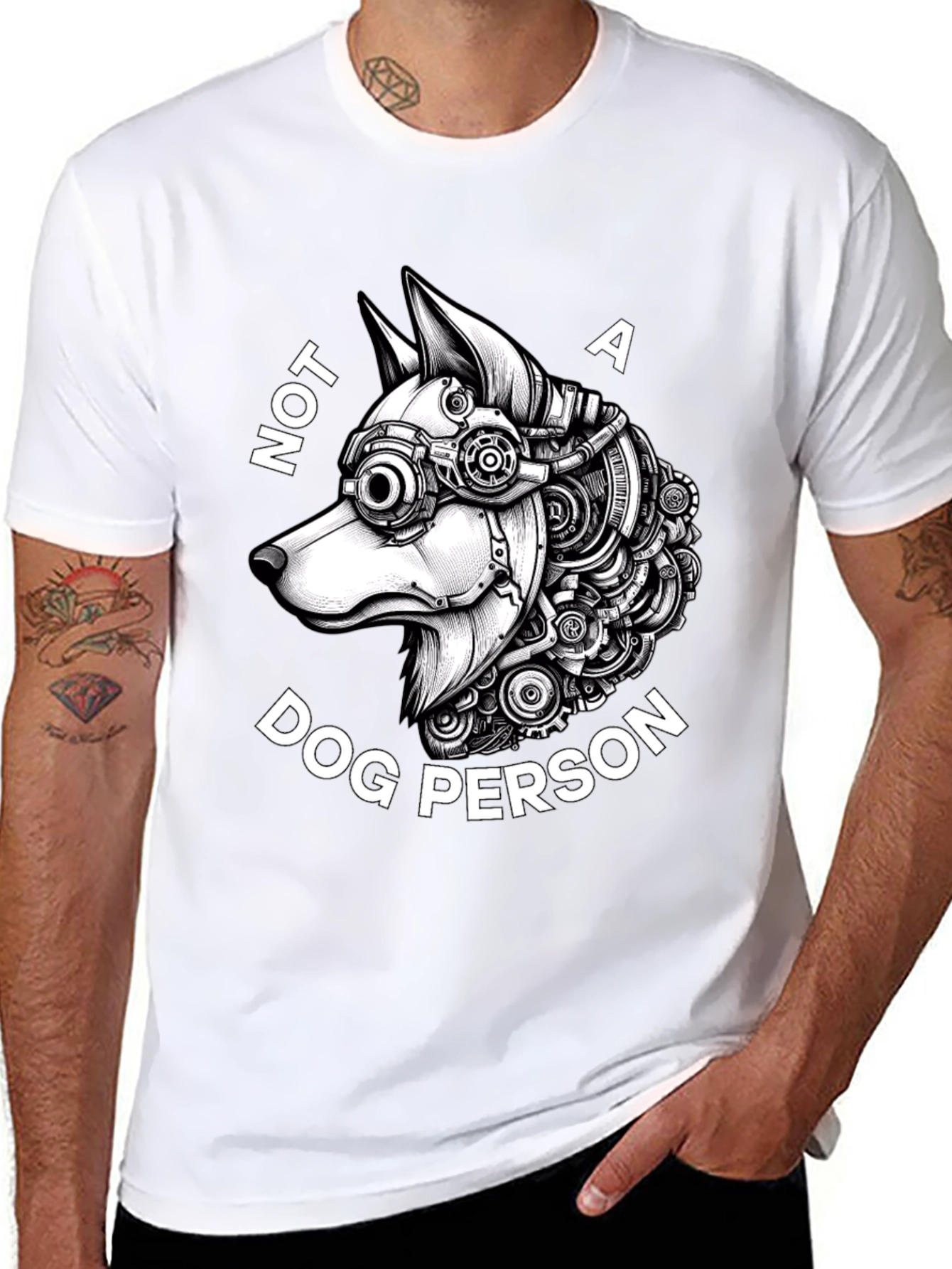 Not a Dog Person - Steampunk Dog T-Shirt