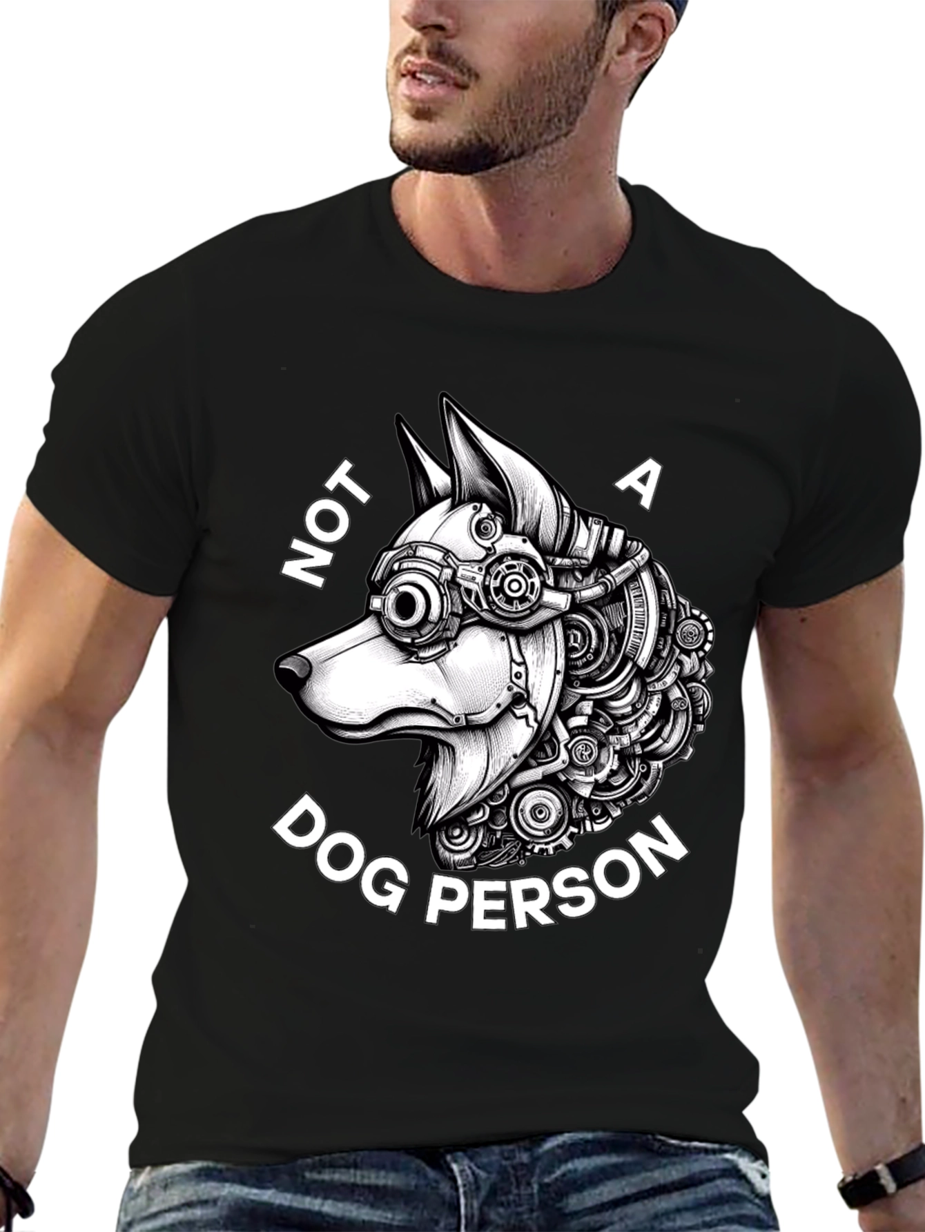 Not a Dog Person - Steampunk Dog T-Shirt