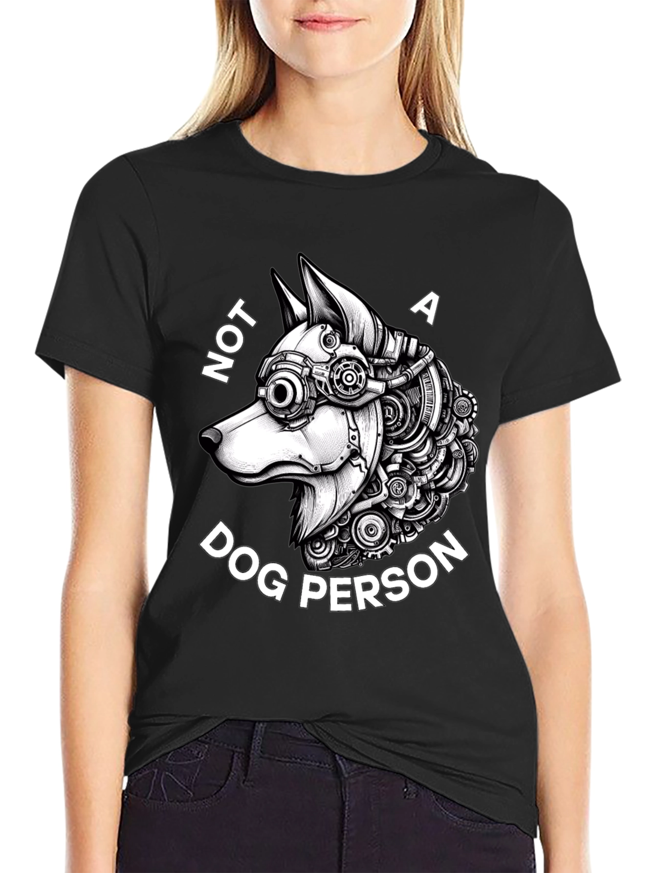 Not a Dog Person - Steampunk Dog T-Shirt
