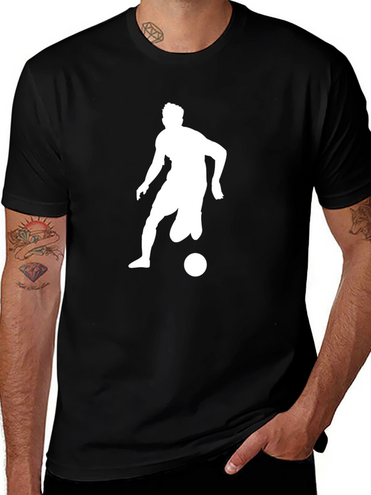 Soccer Silhouette Black T-Shirt