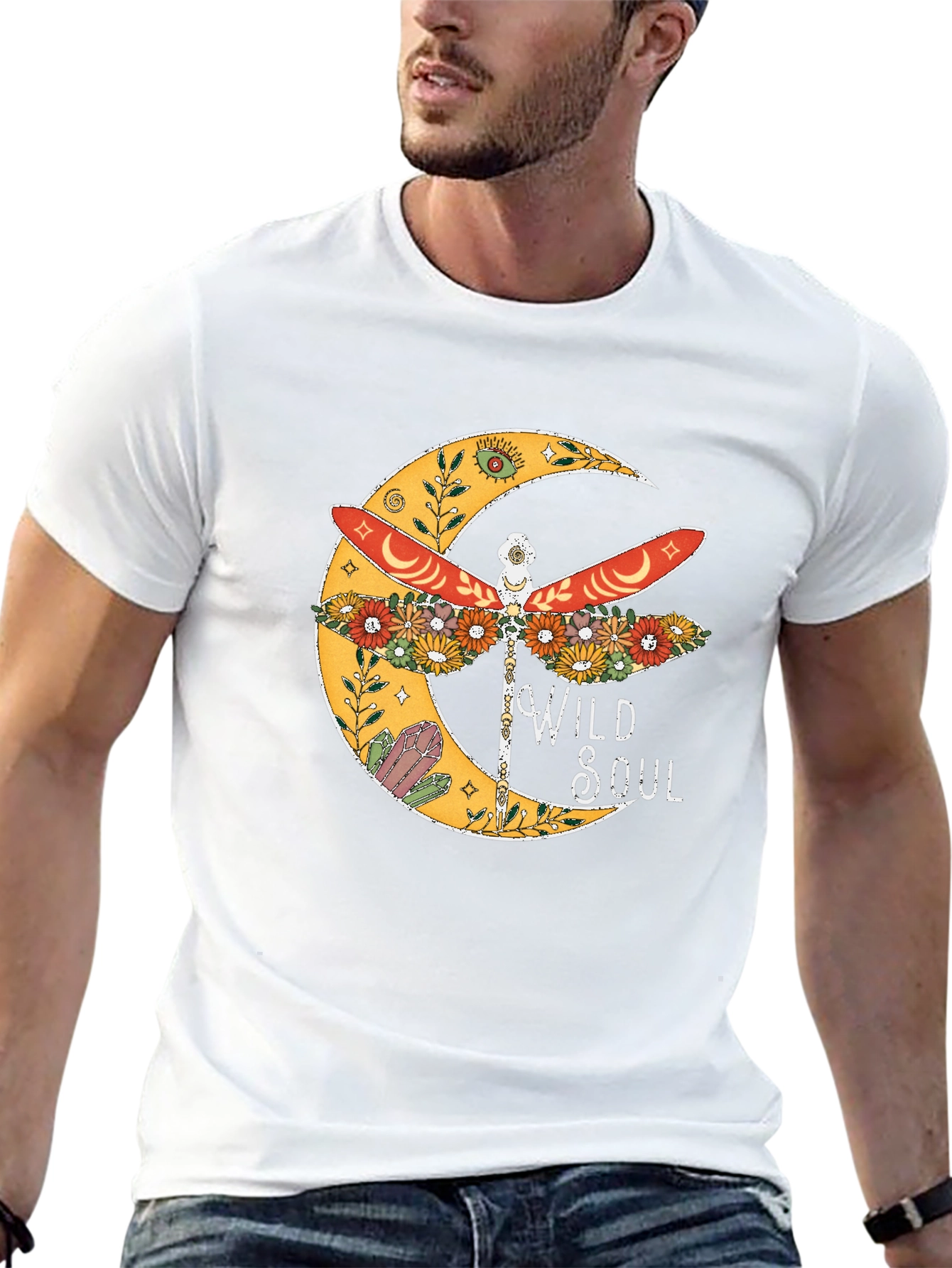 Wild Soul Dragonfly Graphic Tee - Boho Style