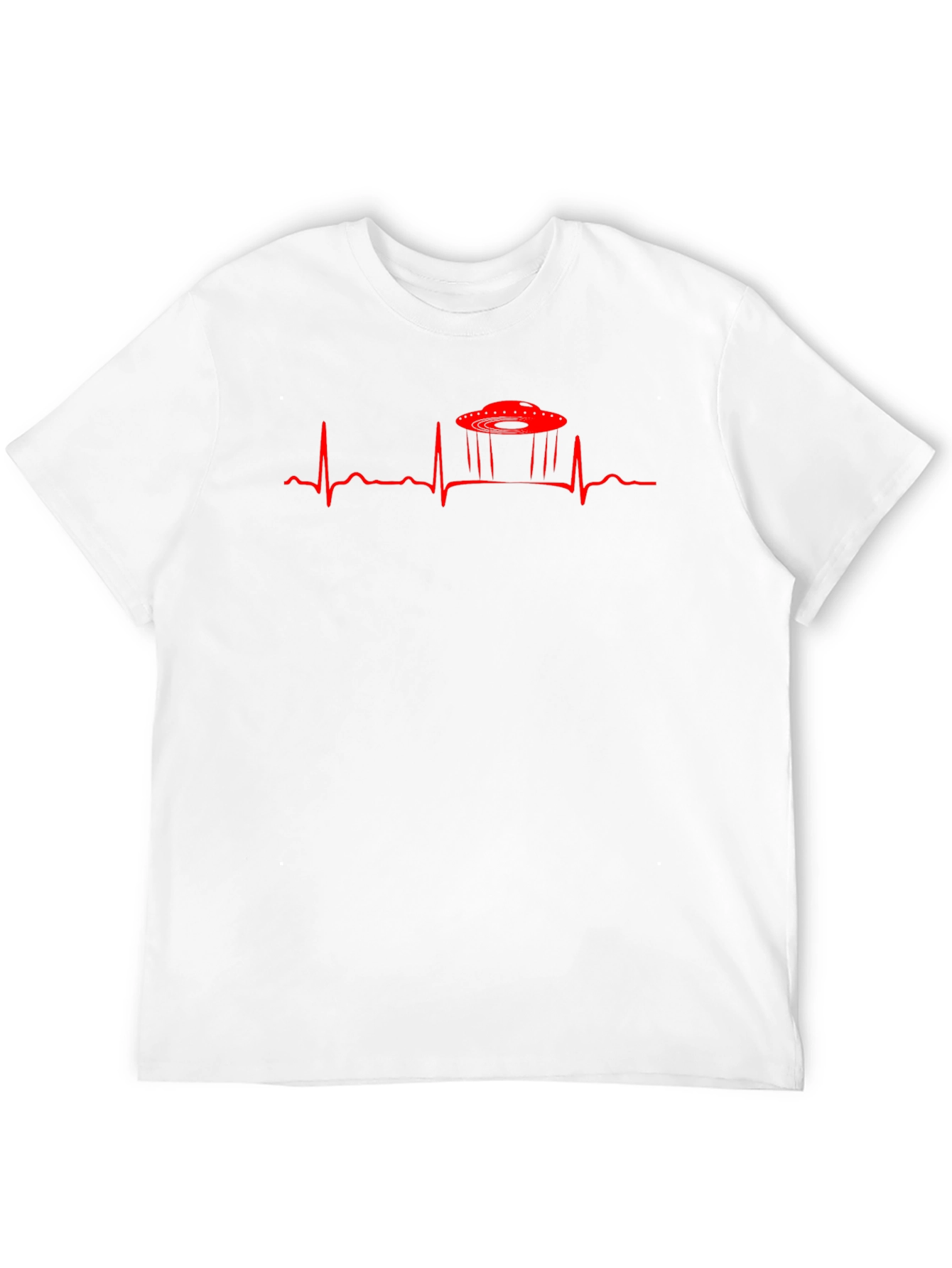 UFO Heartbeat T-Shirt - Black Sci-Fi Tee
