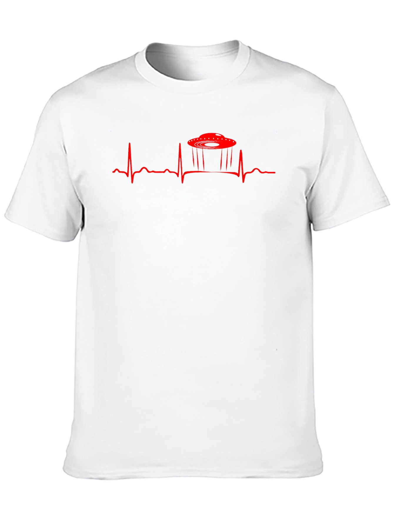 UFO Heartbeat T-Shirt - Black Sci-Fi Tee
