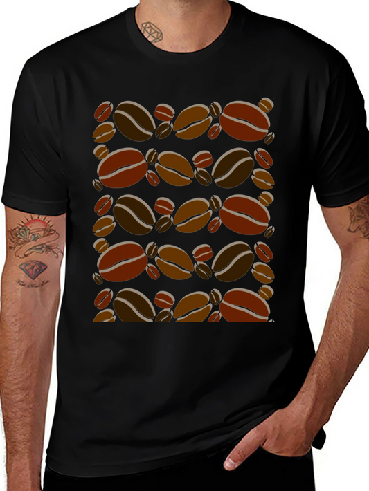 Coffee Bean Print T-Shirt - Trendy Graphic Tee