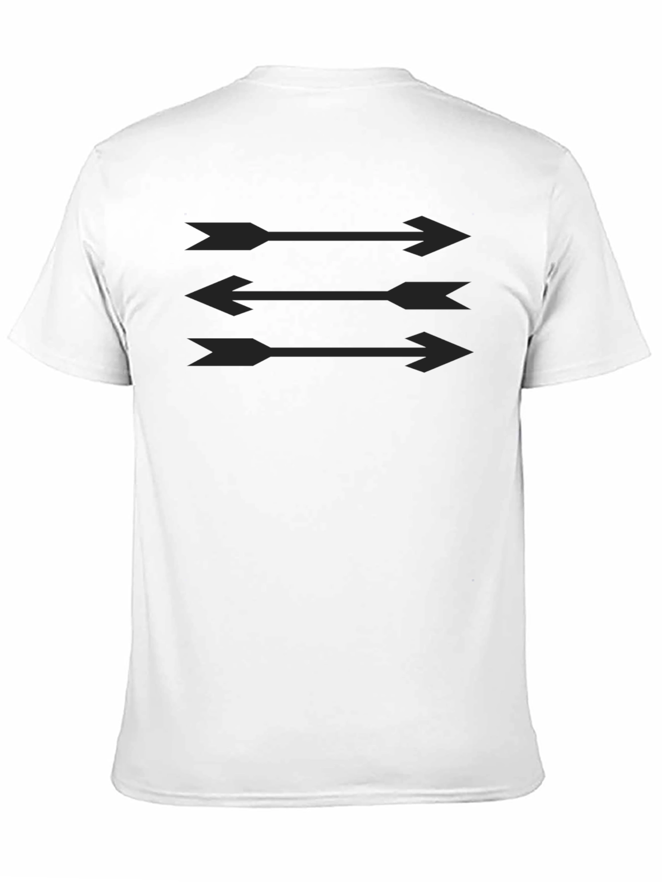 Modern Arrow Graphic Tee - Black Cotton Casual Top