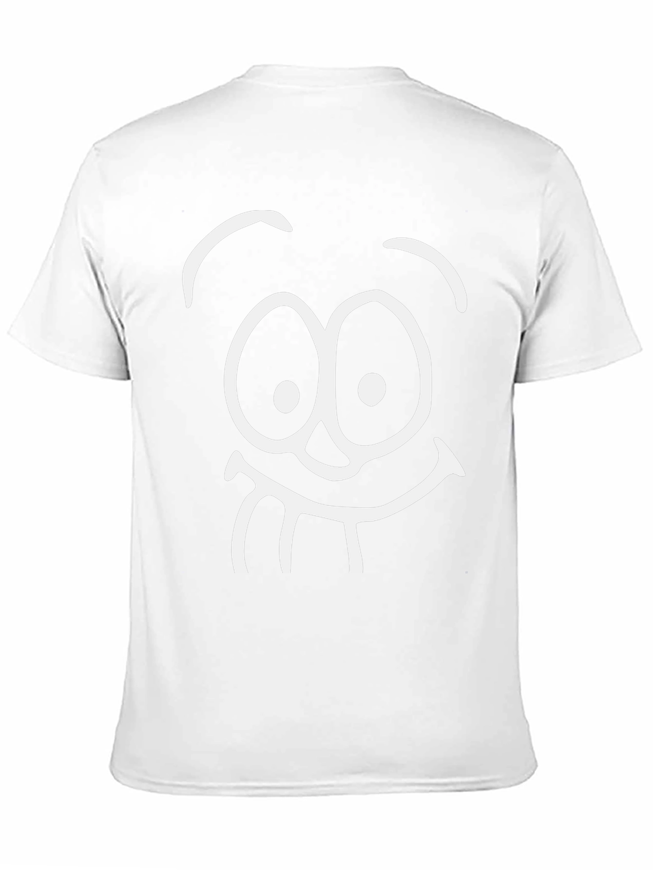 Funny Face Black T-Shirt - Cartoon Style