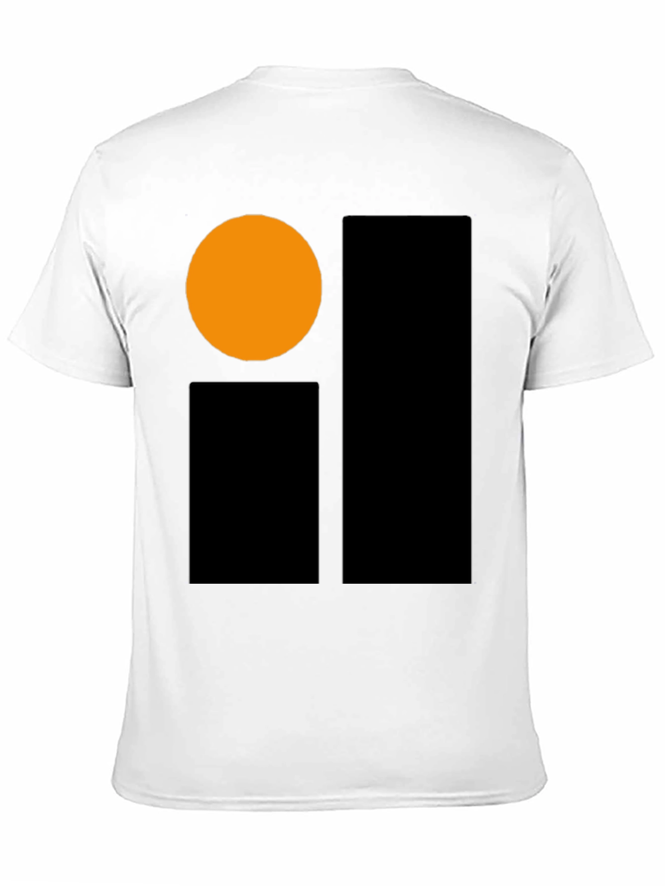Modern Geometric Graphic Tee - Black