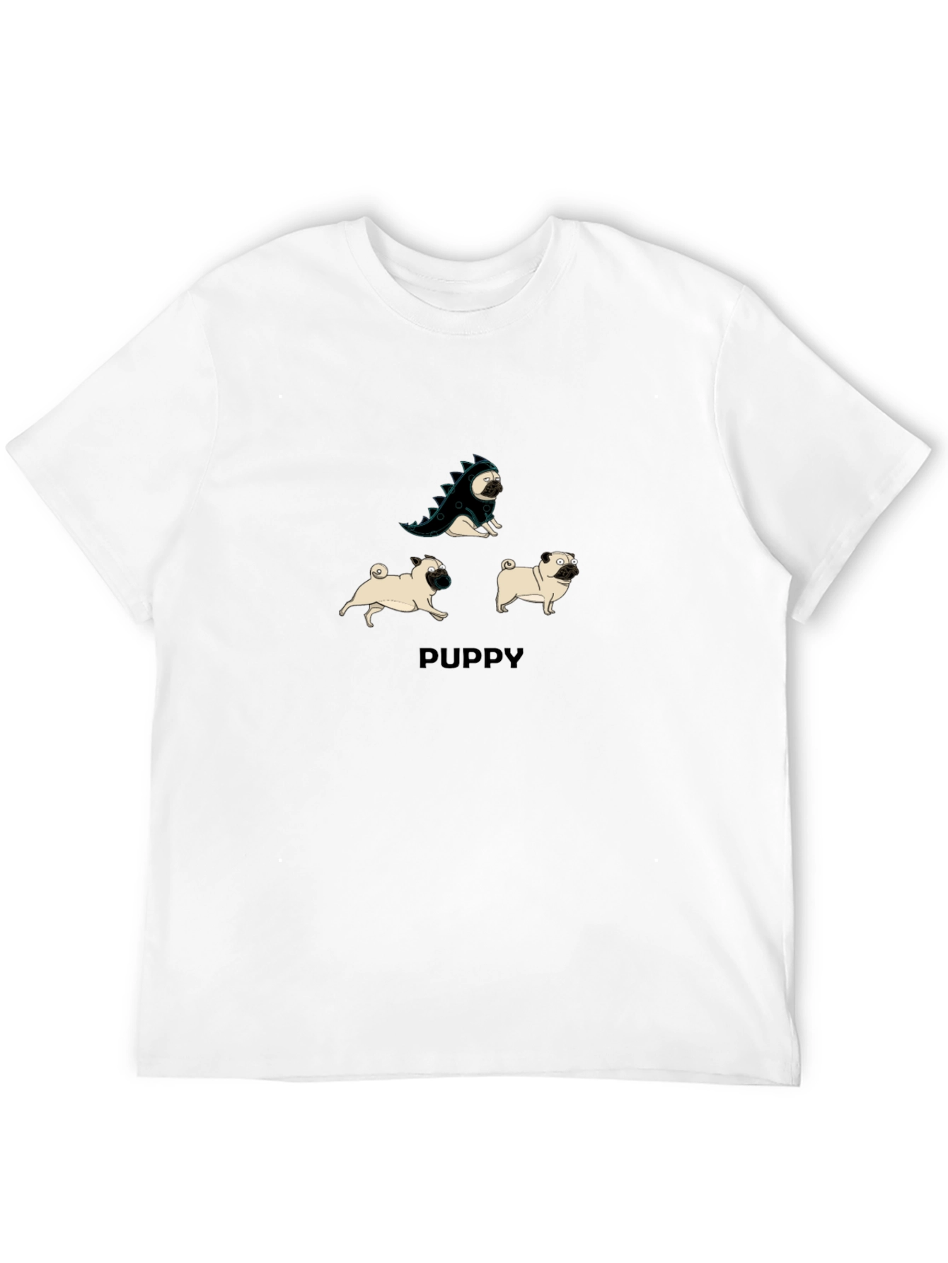 Puppy Pug T-Shirt: Dino & Friends Graphic Tee