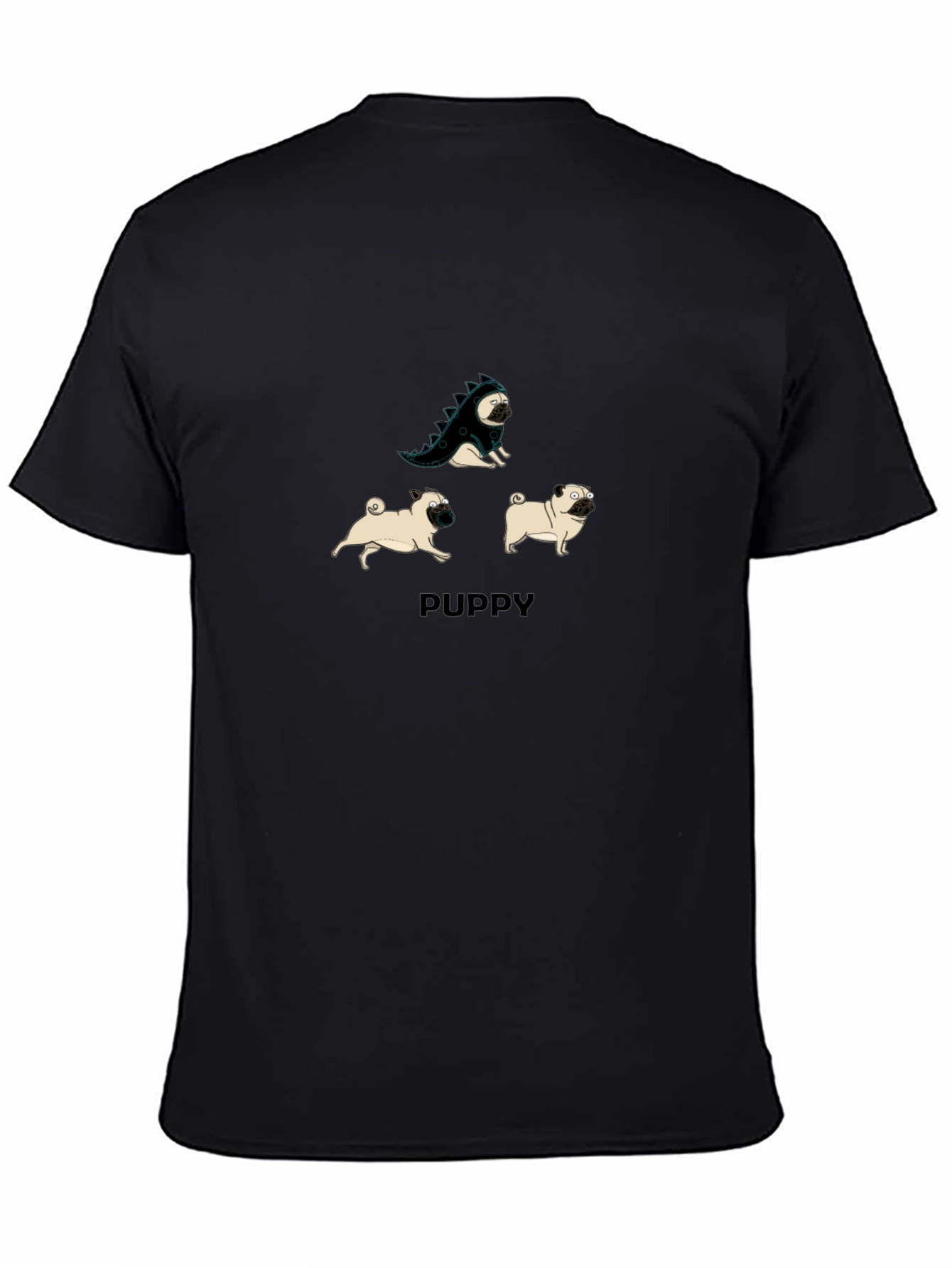 Puppy Pug T-Shirt: Dino & Friends Graphic Tee
