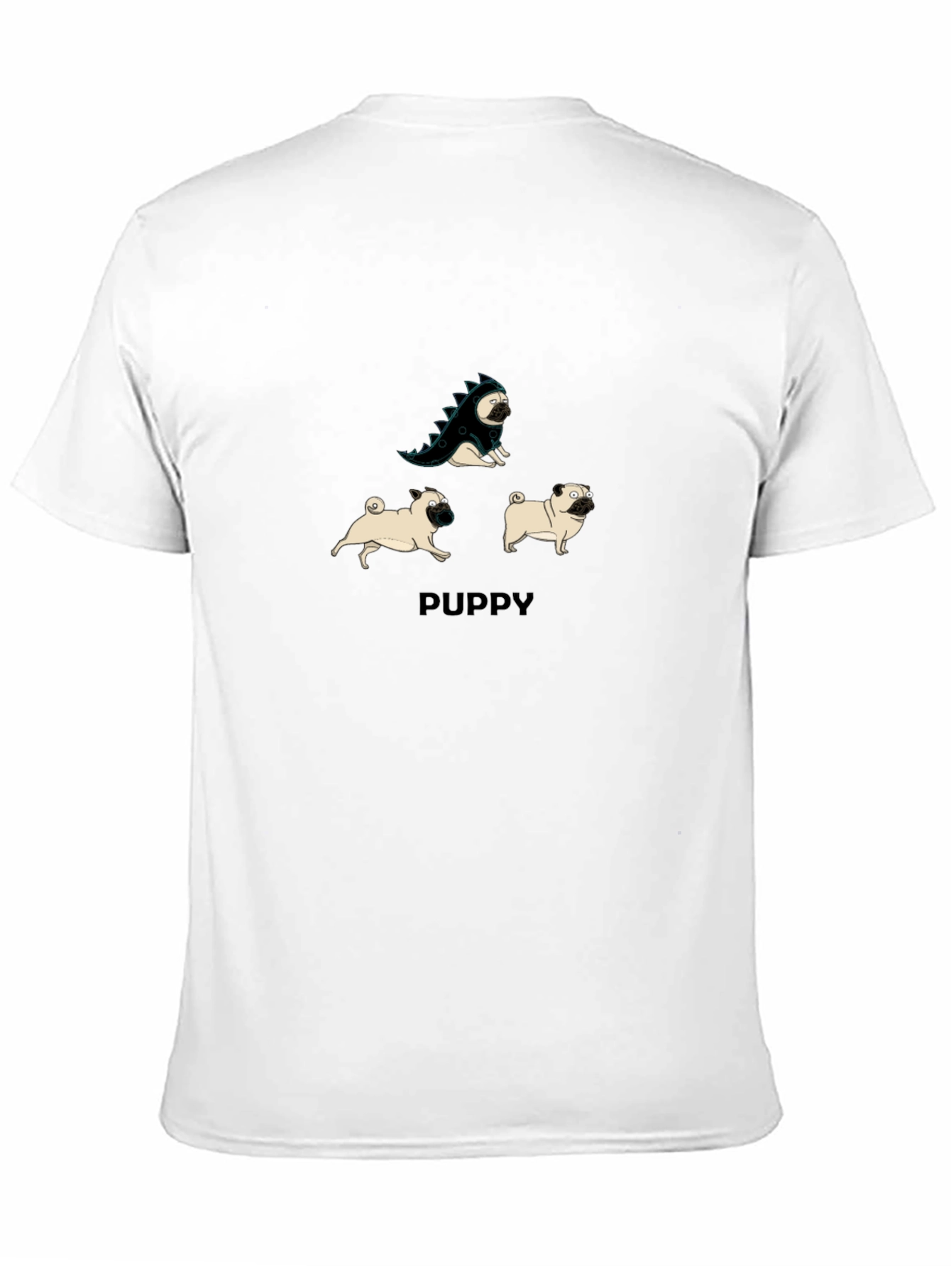 Puppy Pug T-Shirt: Dino & Friends Graphic Tee