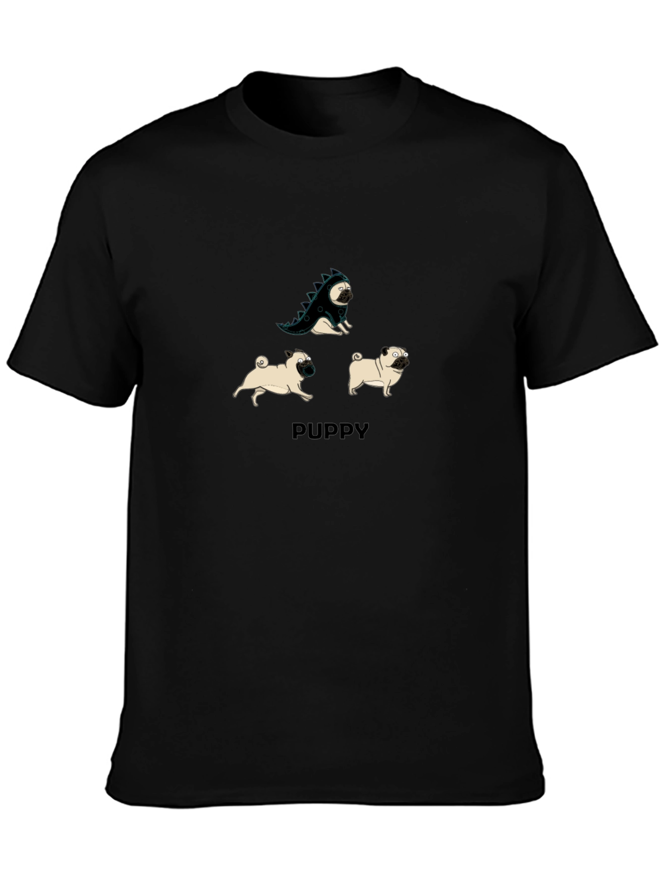 Puppy Pug T-Shirt: Dino & Friends Graphic Tee
