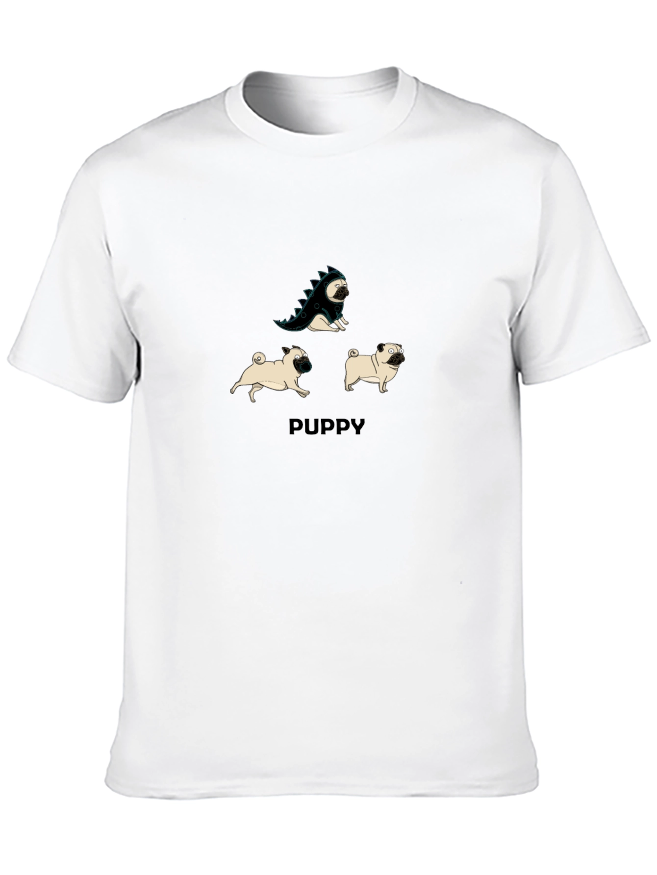 Puppy Pug T-Shirt: Dino & Friends Graphic Tee