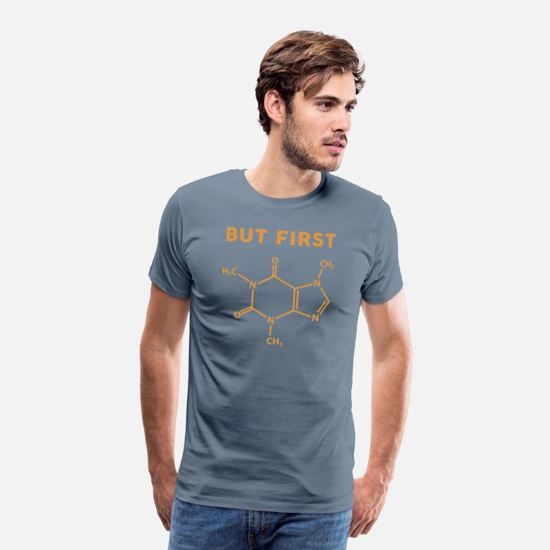But First Coffee with Caffeine Molecule