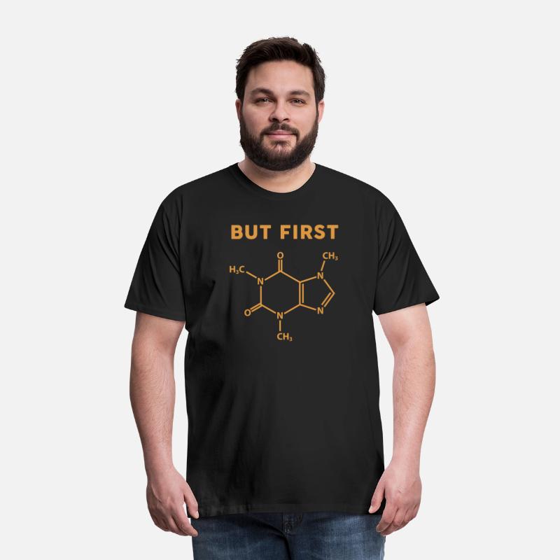 But First Coffee with Caffeine Molecule