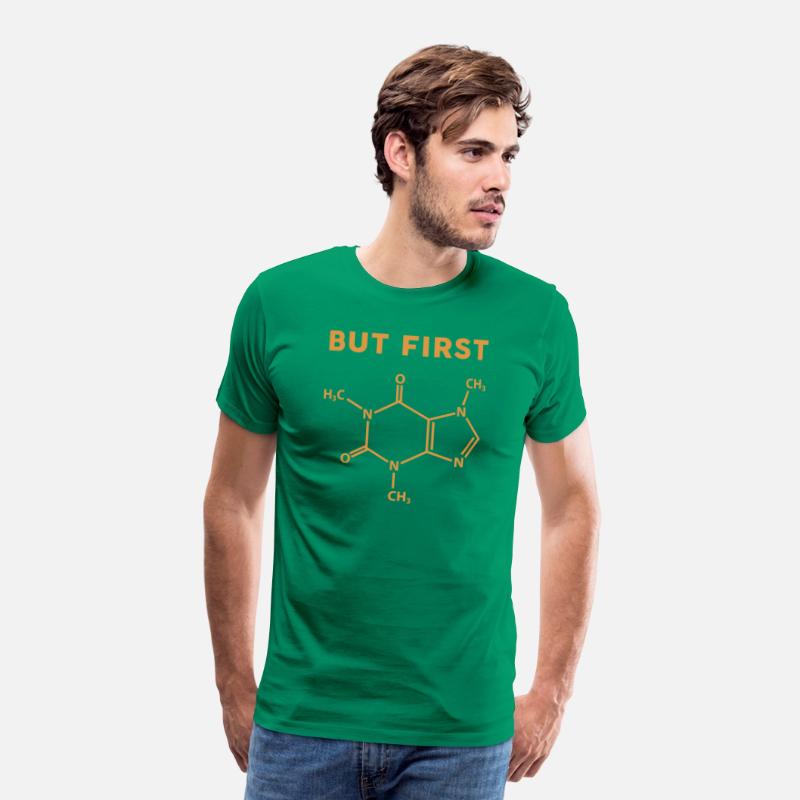 But First Coffee with Caffeine Molecule