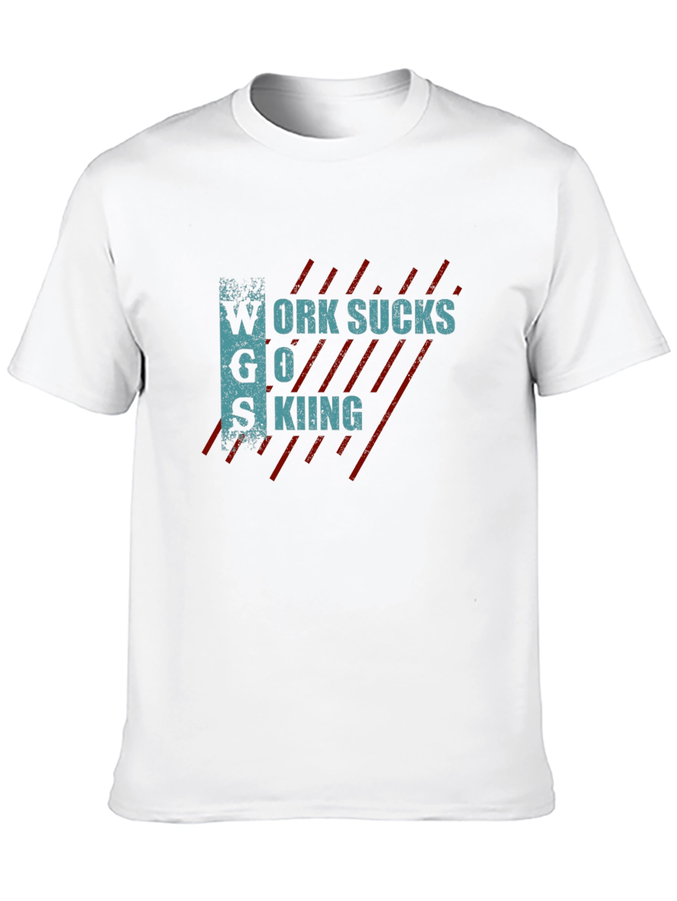 Work Sucks Go Skiing Graphic T-Shirt