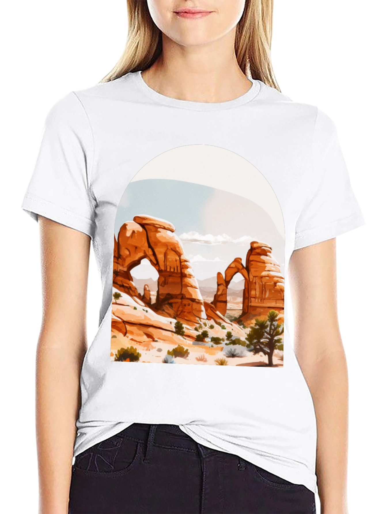 Desert Arch Graphic Tee - Black
