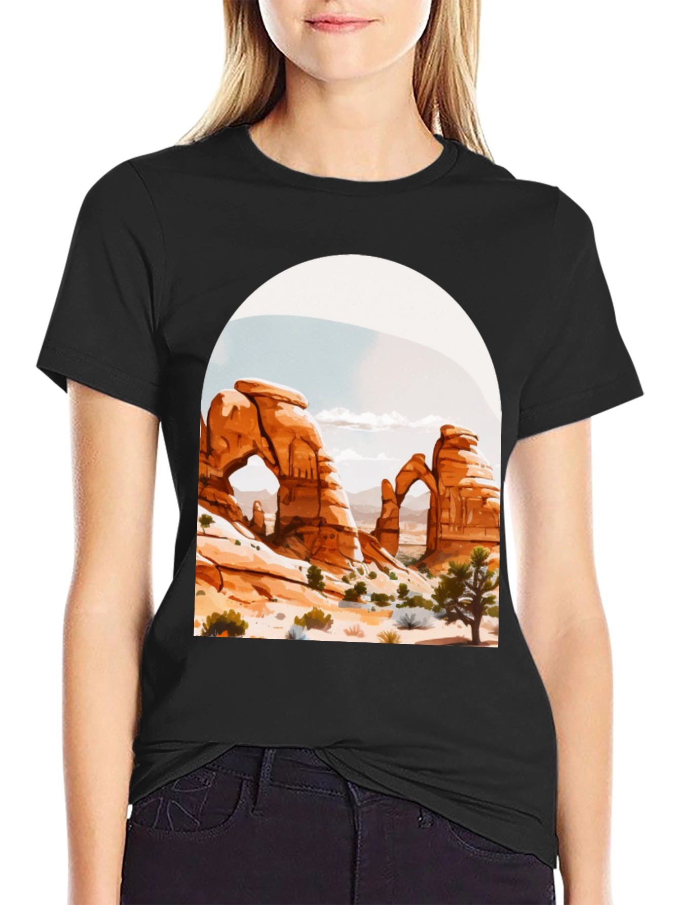 Desert Arch Graphic Tee - Black