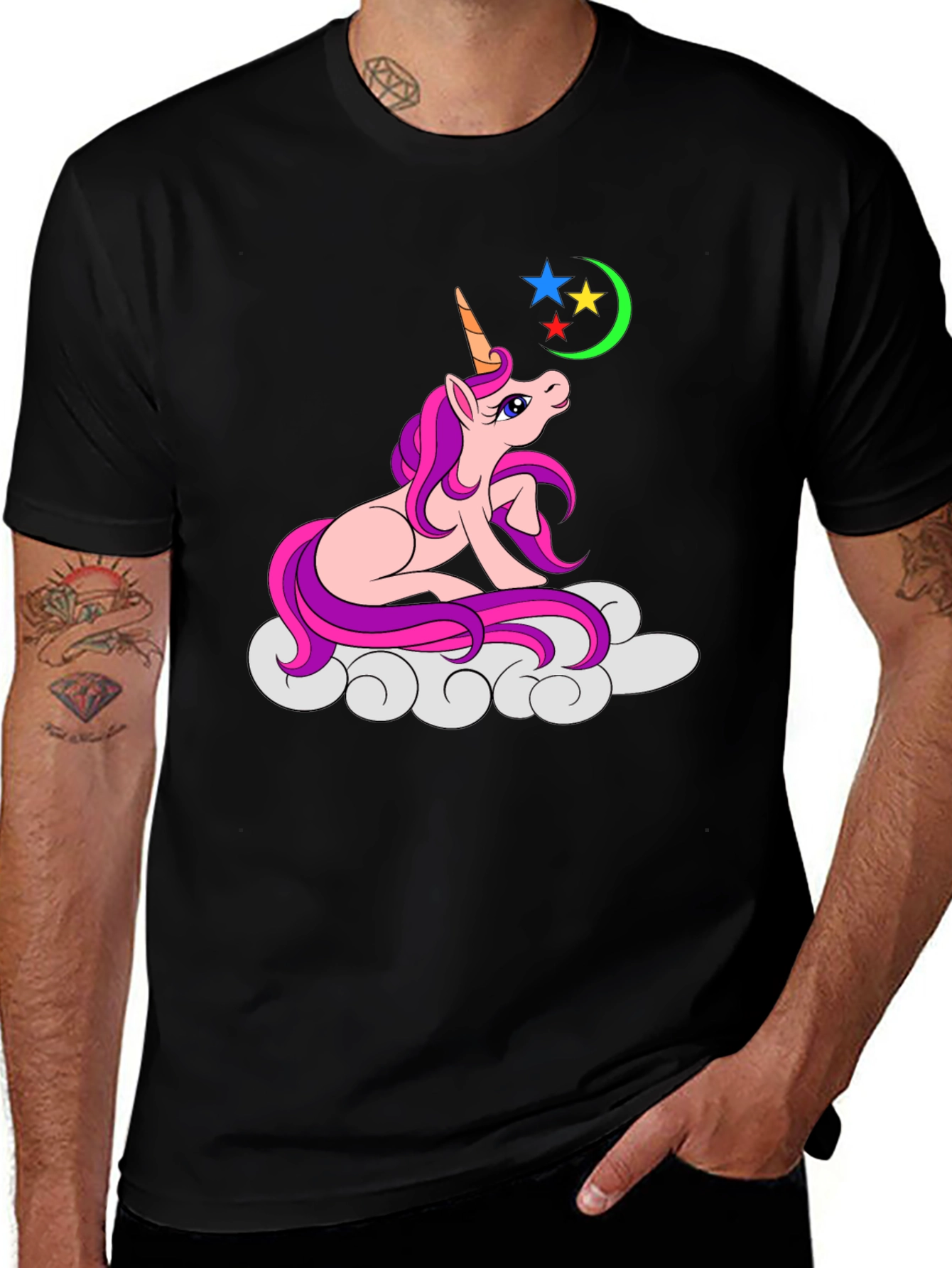 Unicorn Graphic T-Shirt - Black