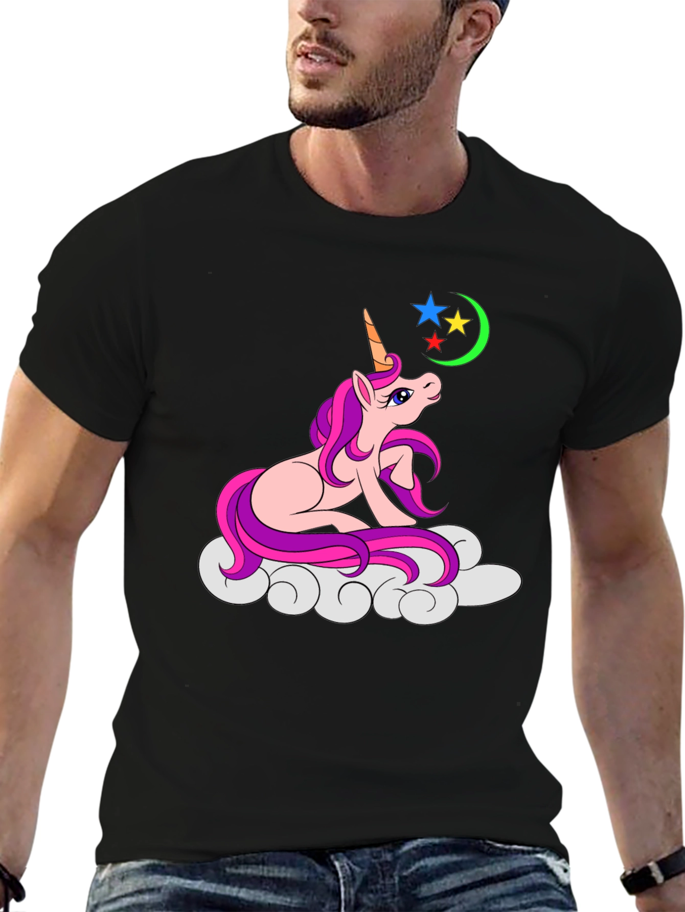 Unicorn Graphic T-Shirt - Black