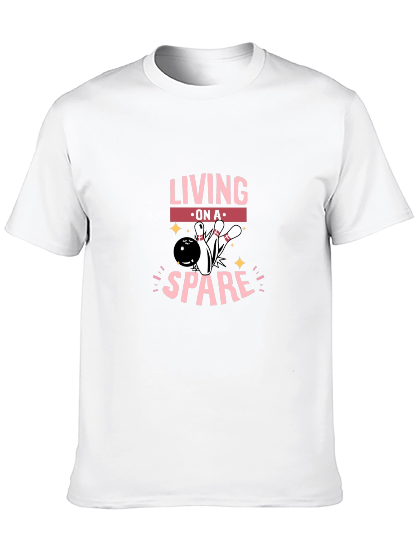 Living on a Spare Bowling Graphic Tee