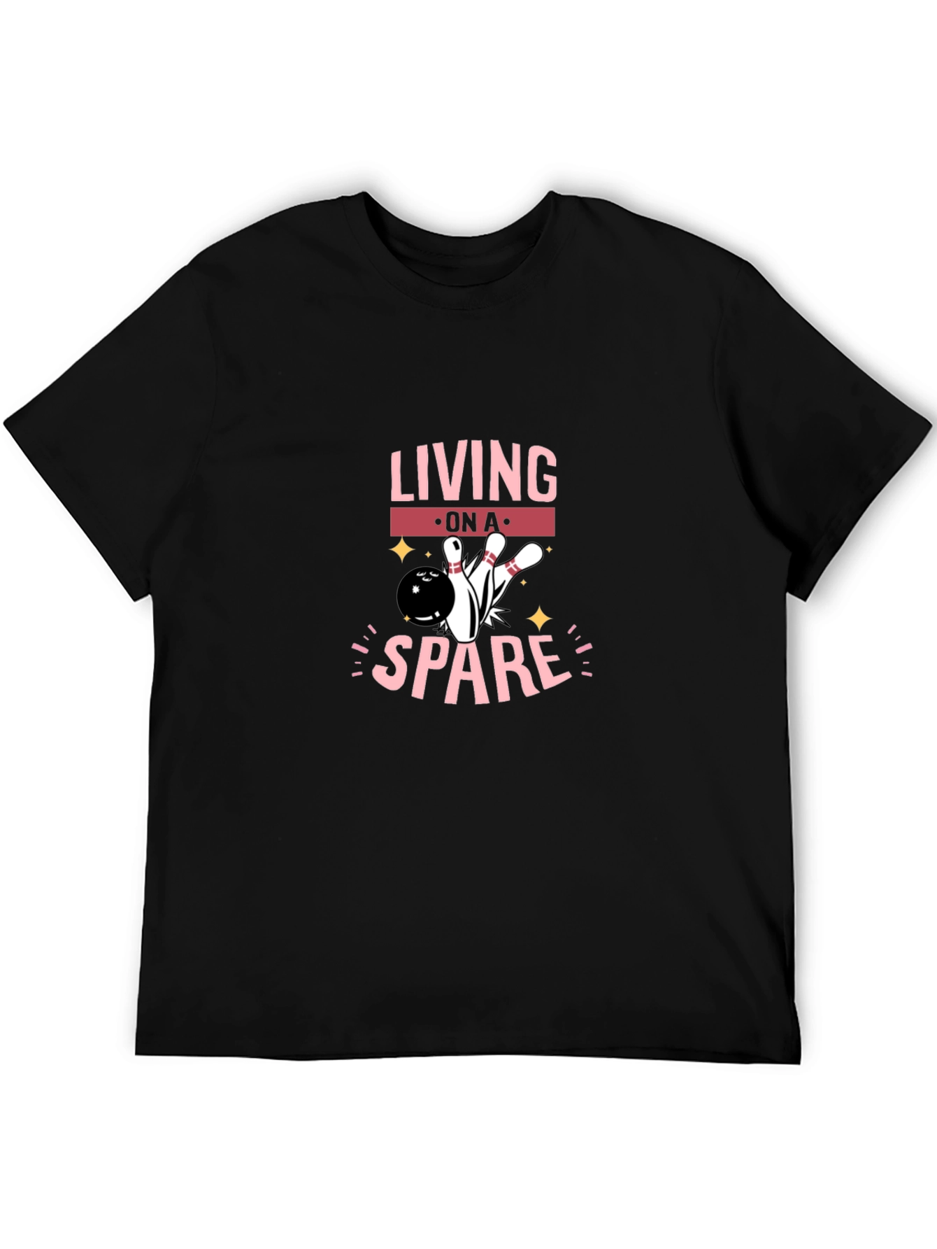 Living on a Spare Bowling Graphic Tee