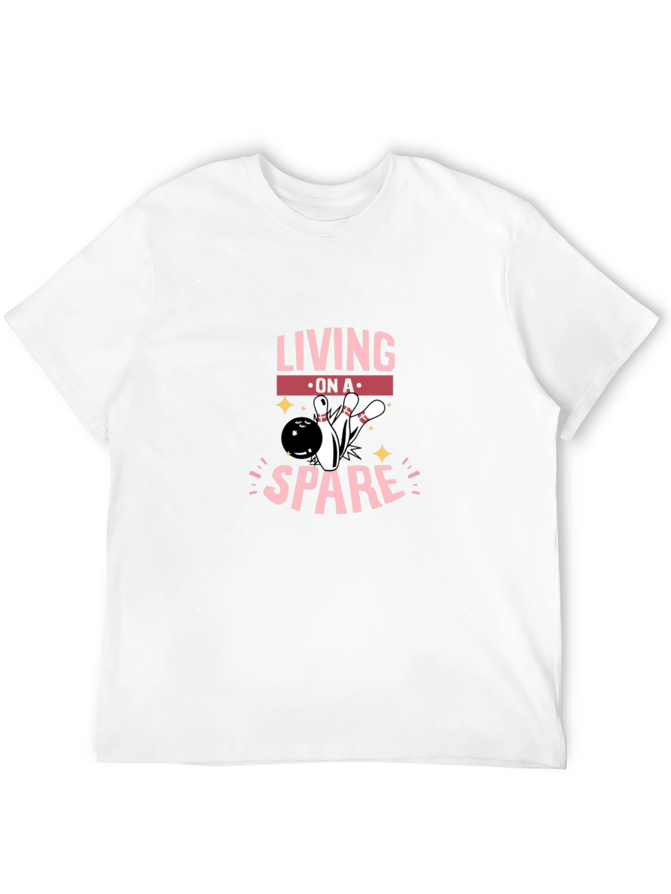 Living on a Spare Bowling Graphic Tee