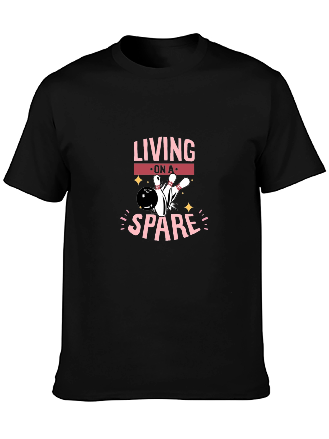 Living on a Spare Bowling Graphic Tee