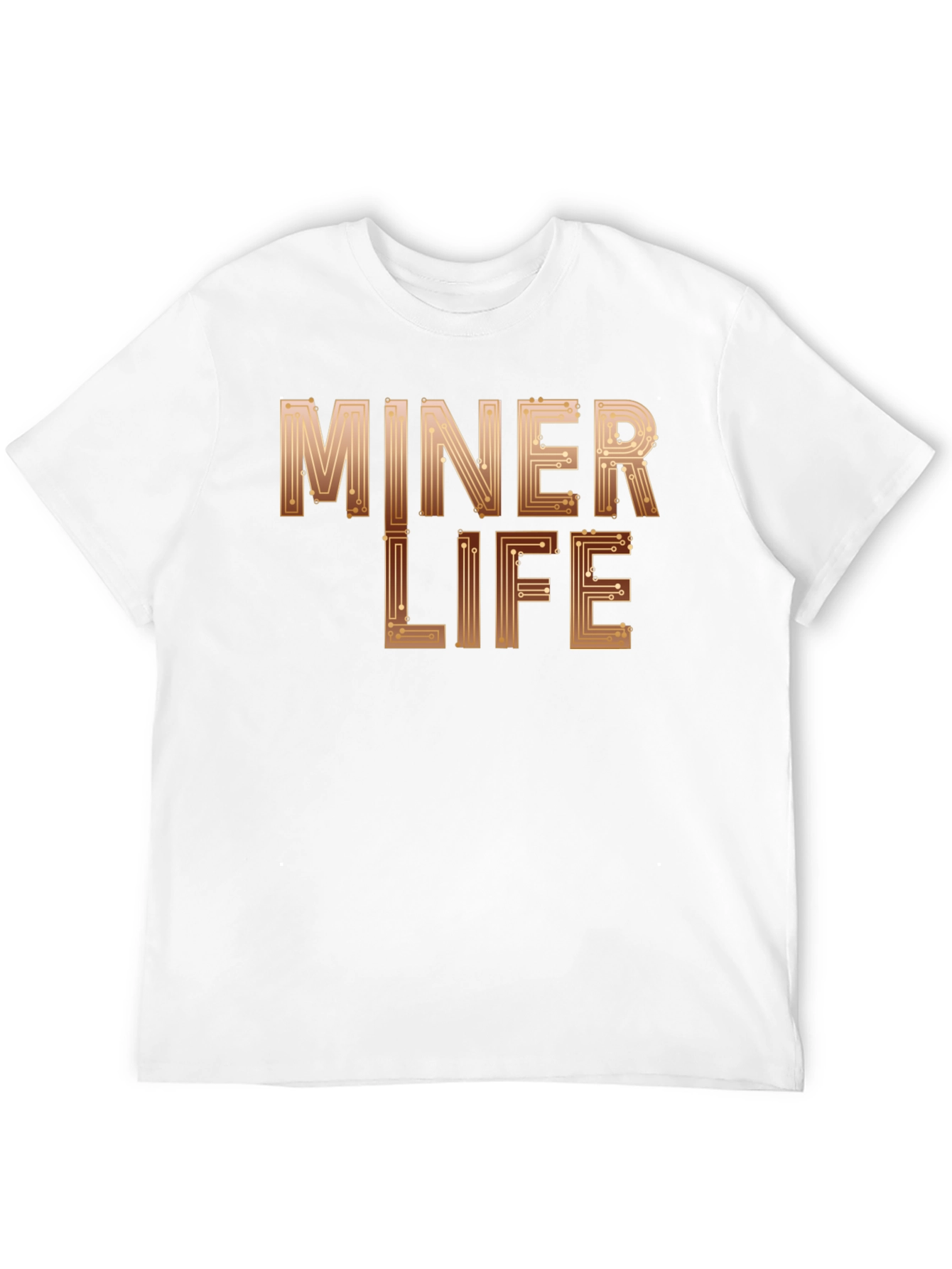 Miner Life Black T-Shirt with Circuit Design