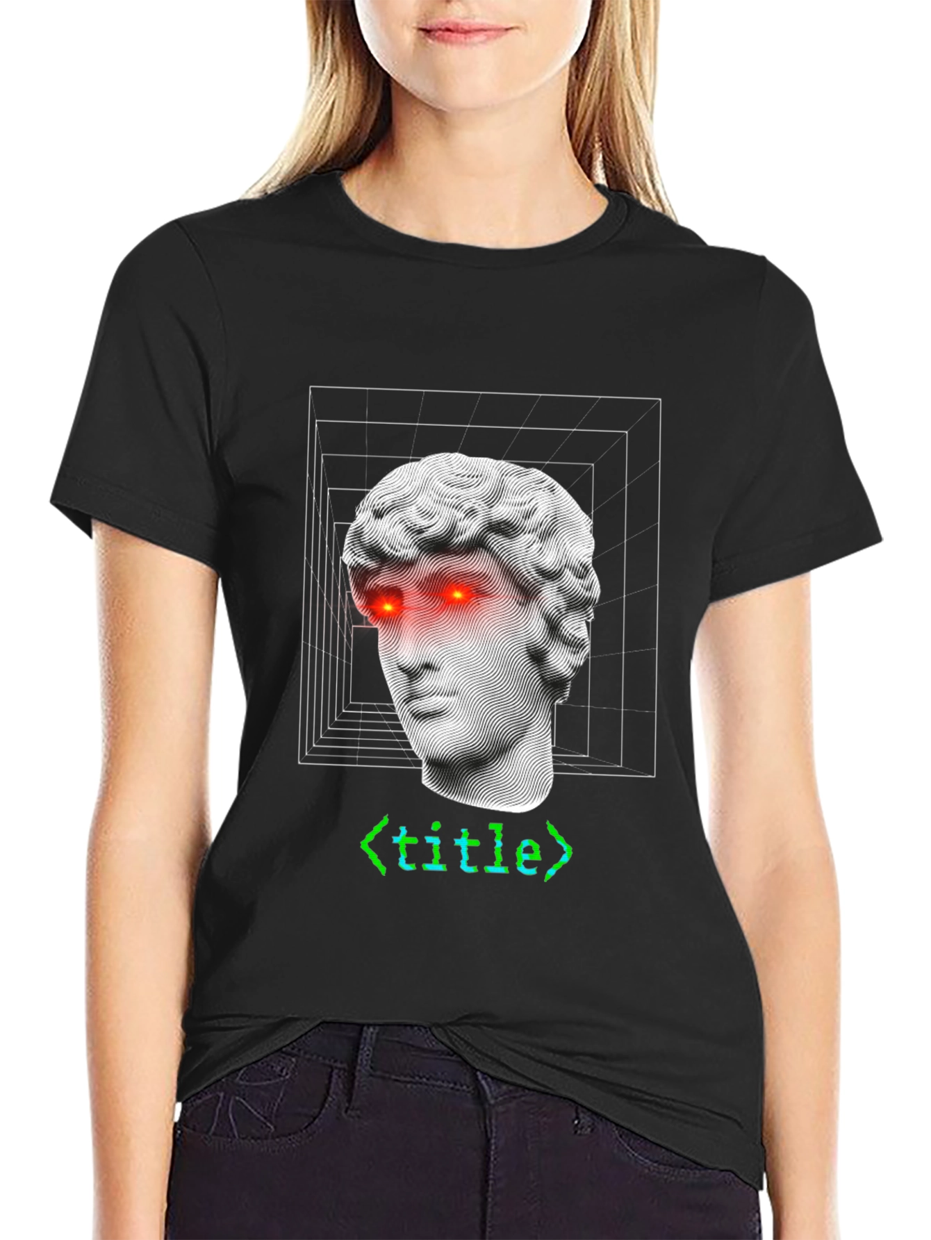Modern Art T-Shirt: Sculpture with Code Accent