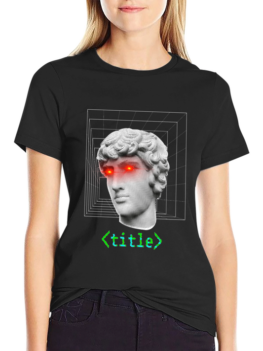 Modern Art T-Shirt: Sculpture with Code Accent