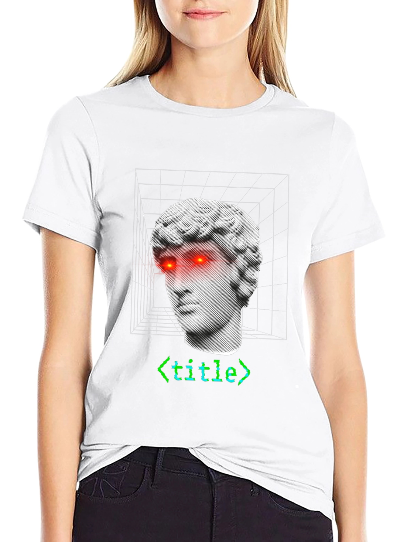 Modern Art T-Shirt: Sculpture with Code Accent